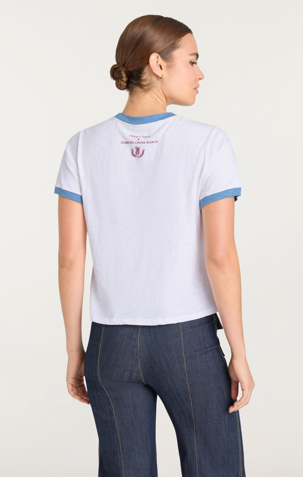 Diamond Cross Ranch X 5a7 Shrunken Ringer Tee
