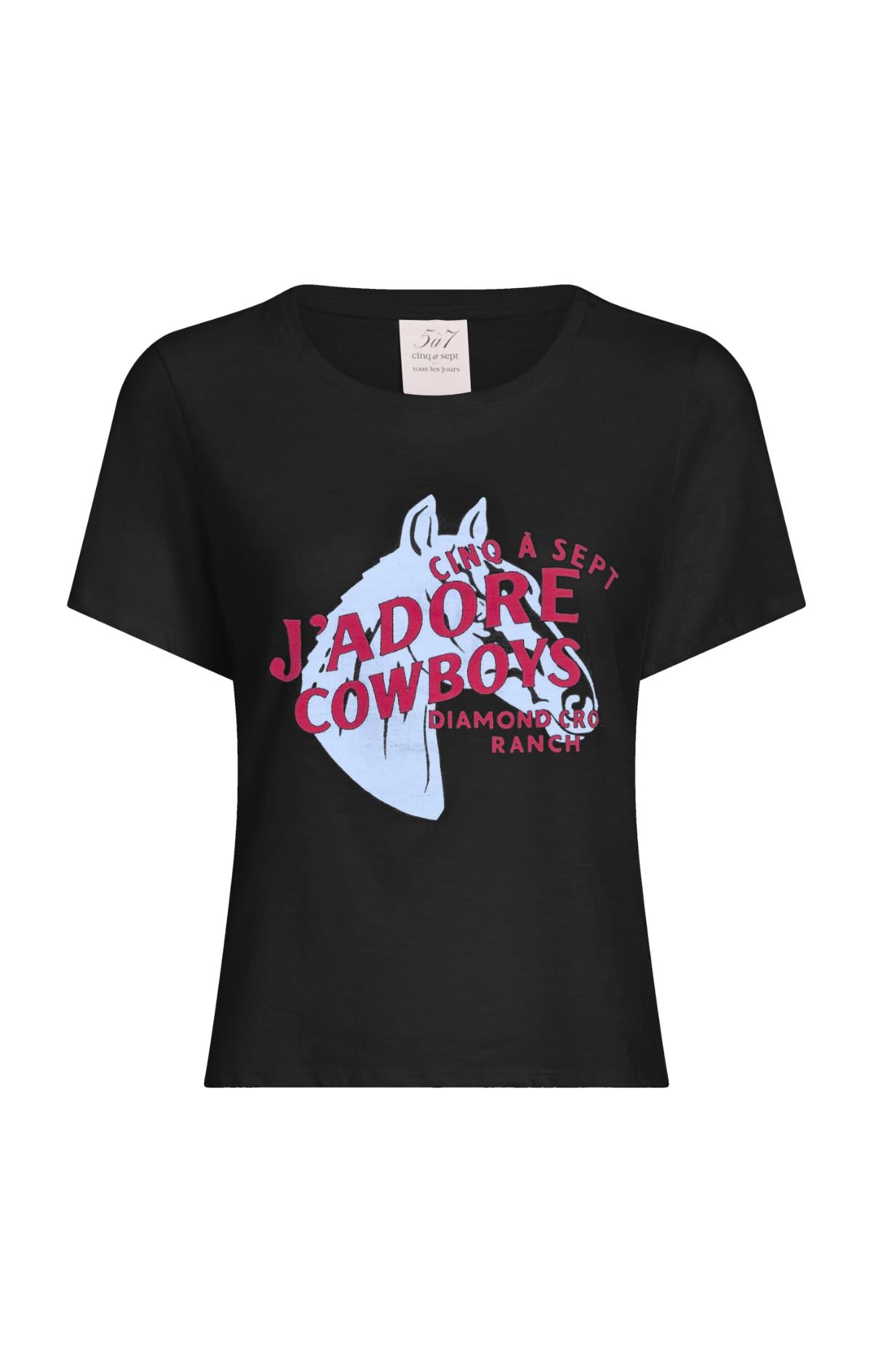 Jadore Cowboys Diamond Cross Ranch Shrunken Tee