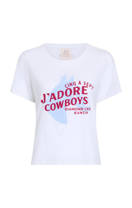 Jadore Cowboys Diamond Cross Ranch Shrunken Tee
