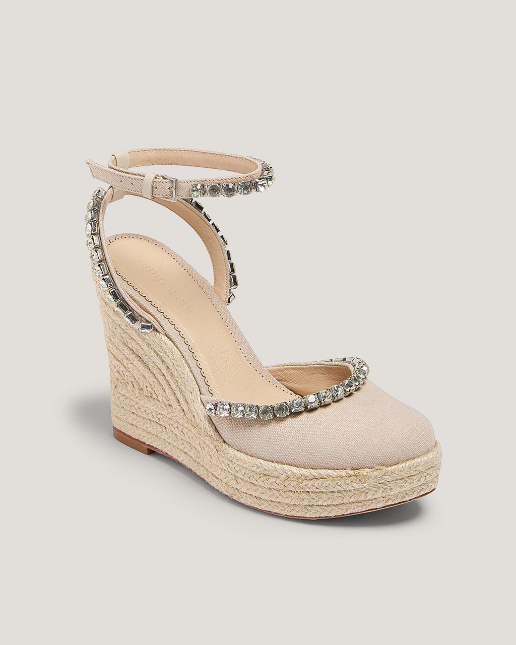Jeanne Crystal Linen Espadrille