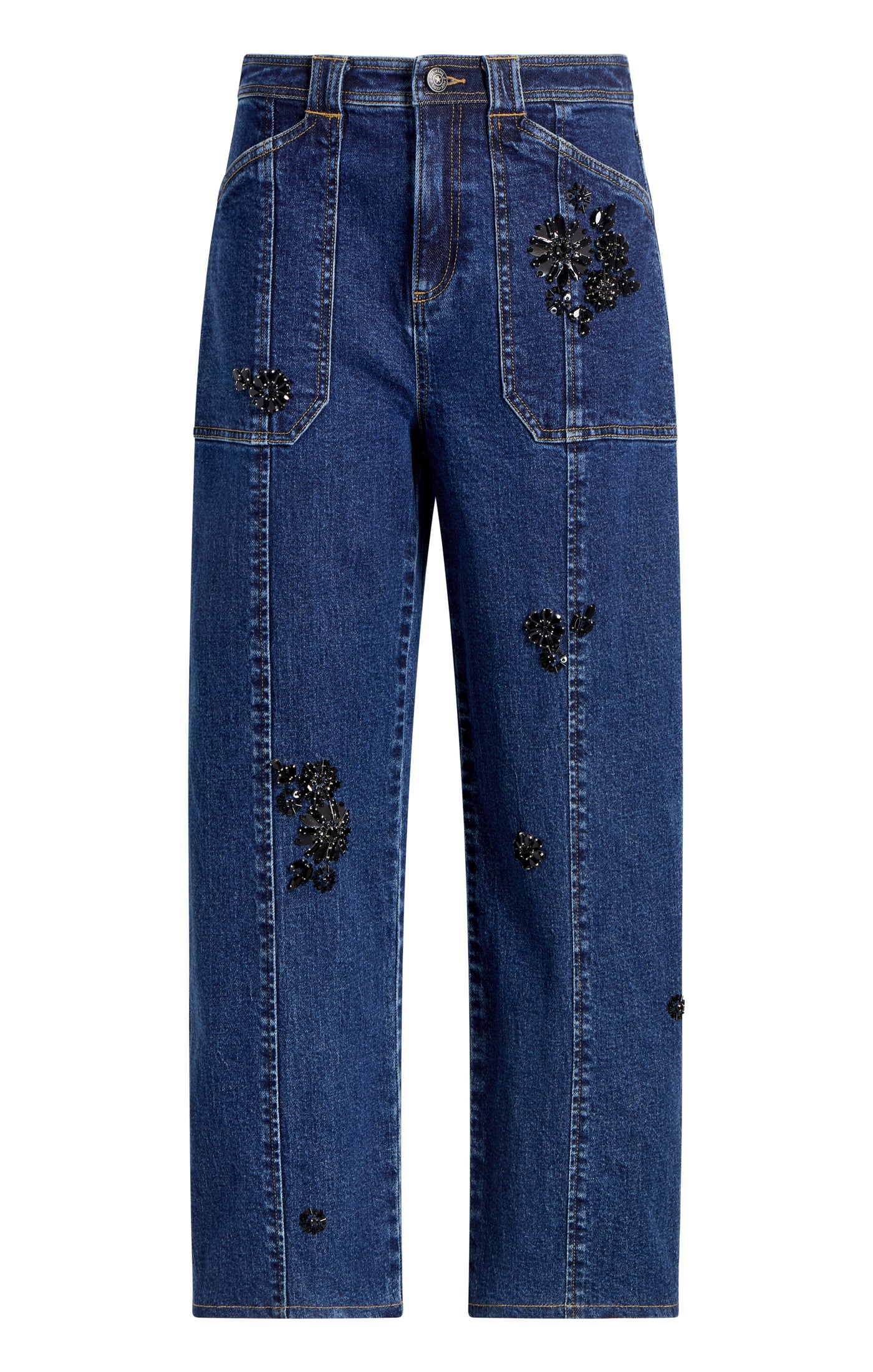 Jet Black Embellished Andy Pant