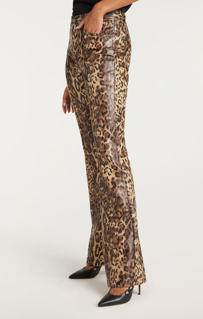 Leopard Vegan Leather Miller Pant