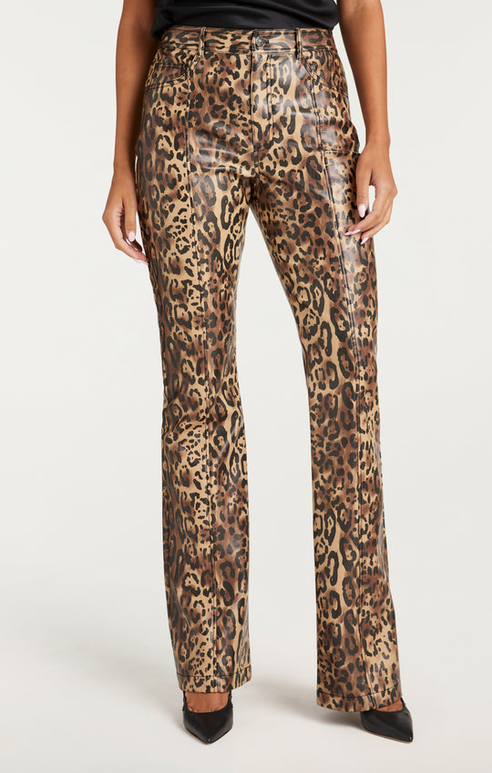 Leopard Vegan Leather Miller Pant