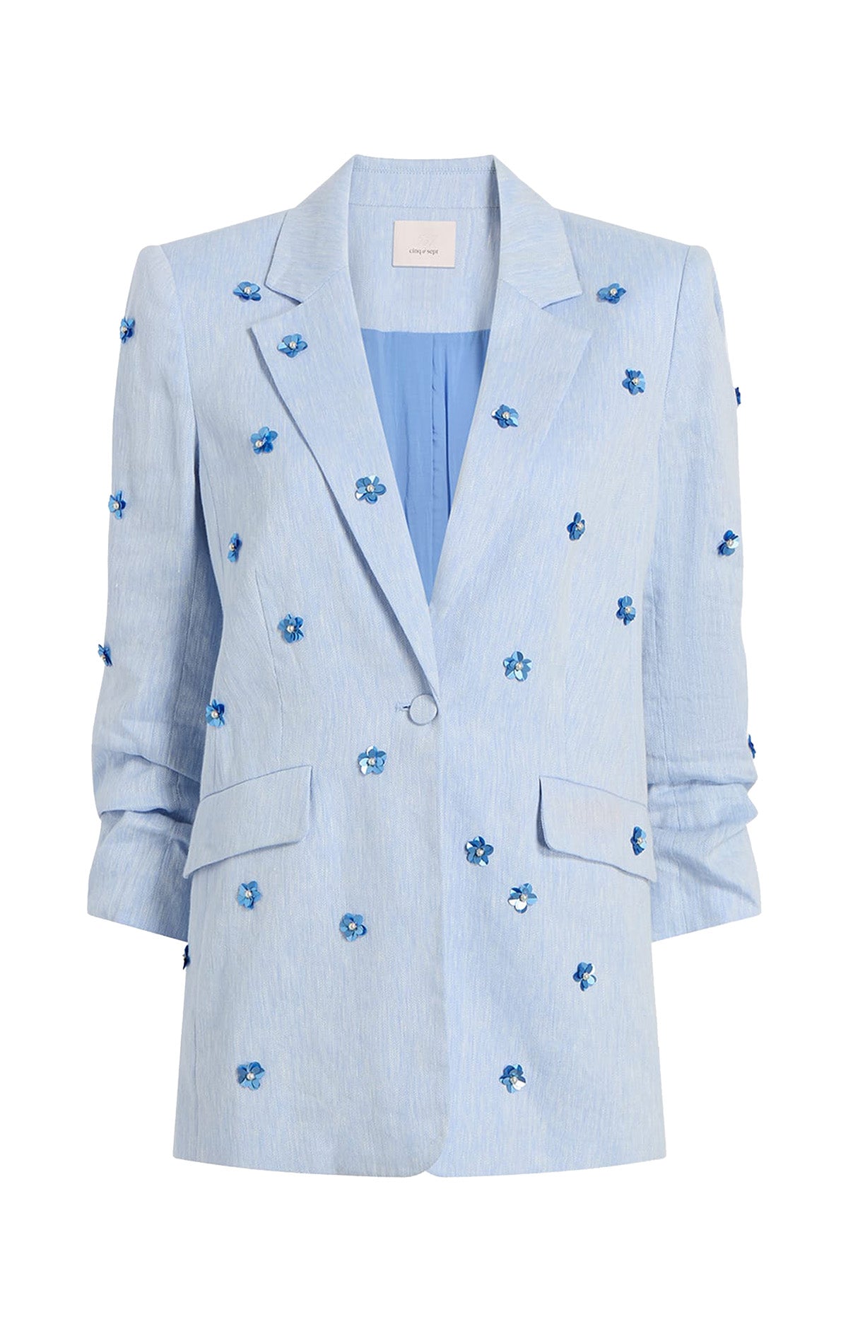 Linen Suiting Pearl Ditsy Kylie Blazer