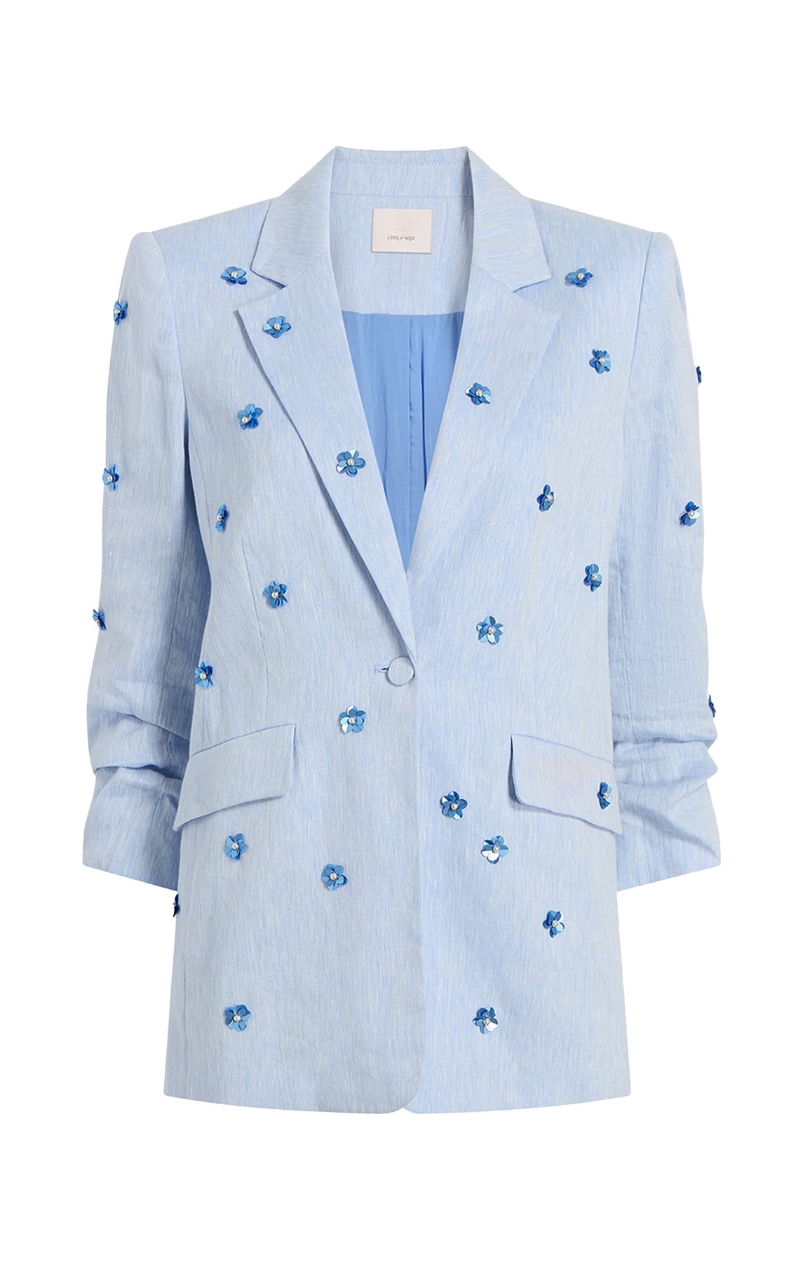 Linen Suiting Pearl Ditsy Kylie Blazer – Cinq à Sept