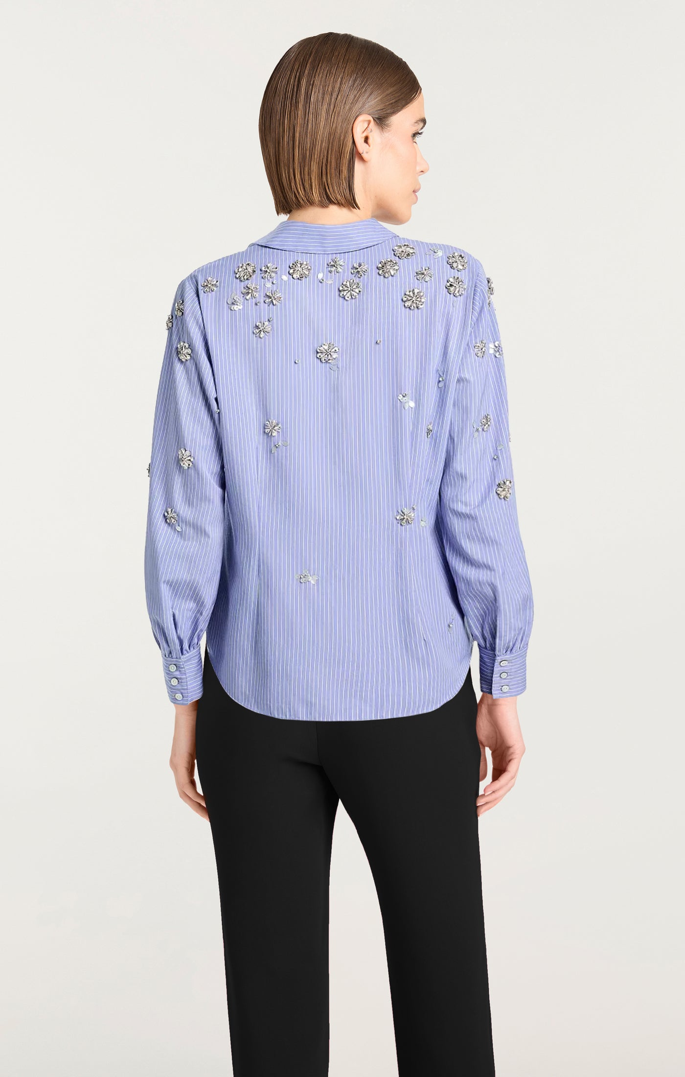 Lola Stripe Tumbling Flowers Blanche Top – Cinq à Sept
