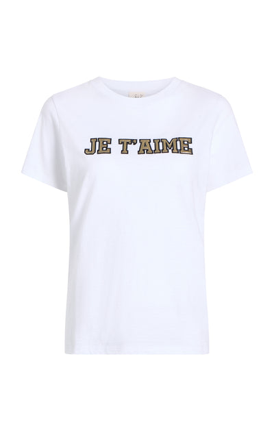 Metallic Leather Je T'aime Tee