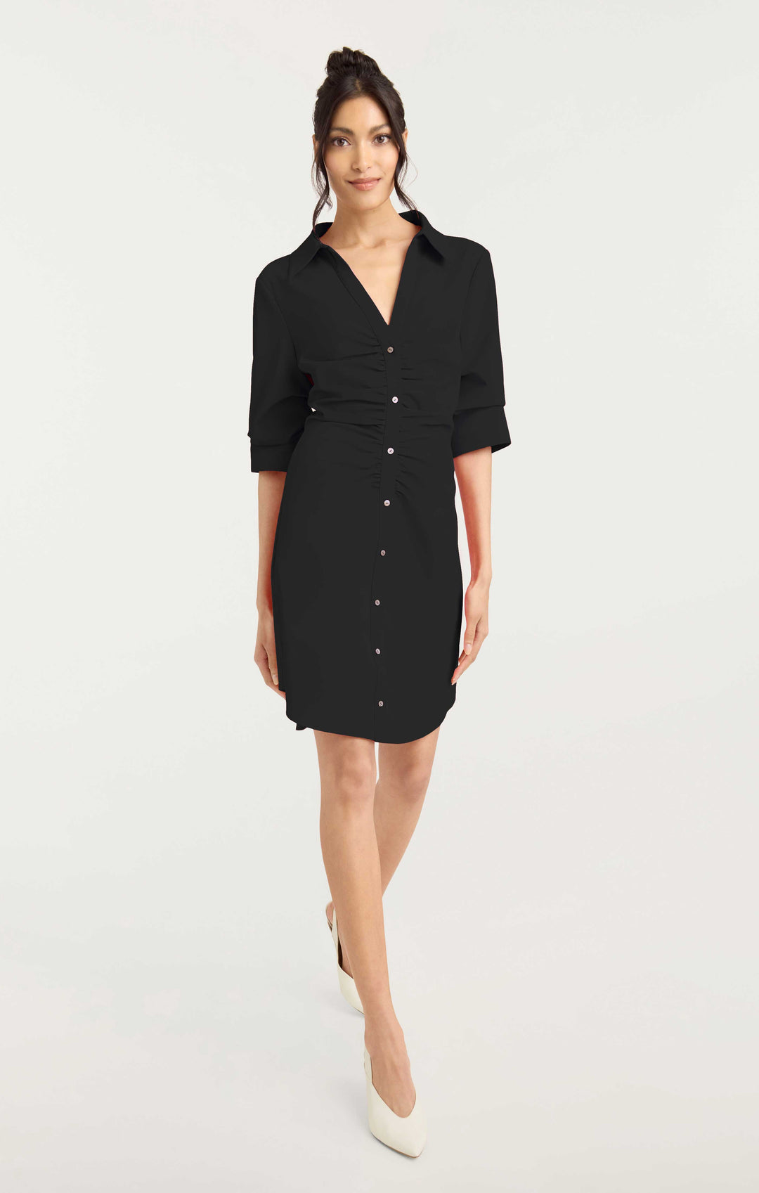 cinq a sept black mini dress Cinq Sept Women's Ebby Goldtone Brooches Minidress - Black