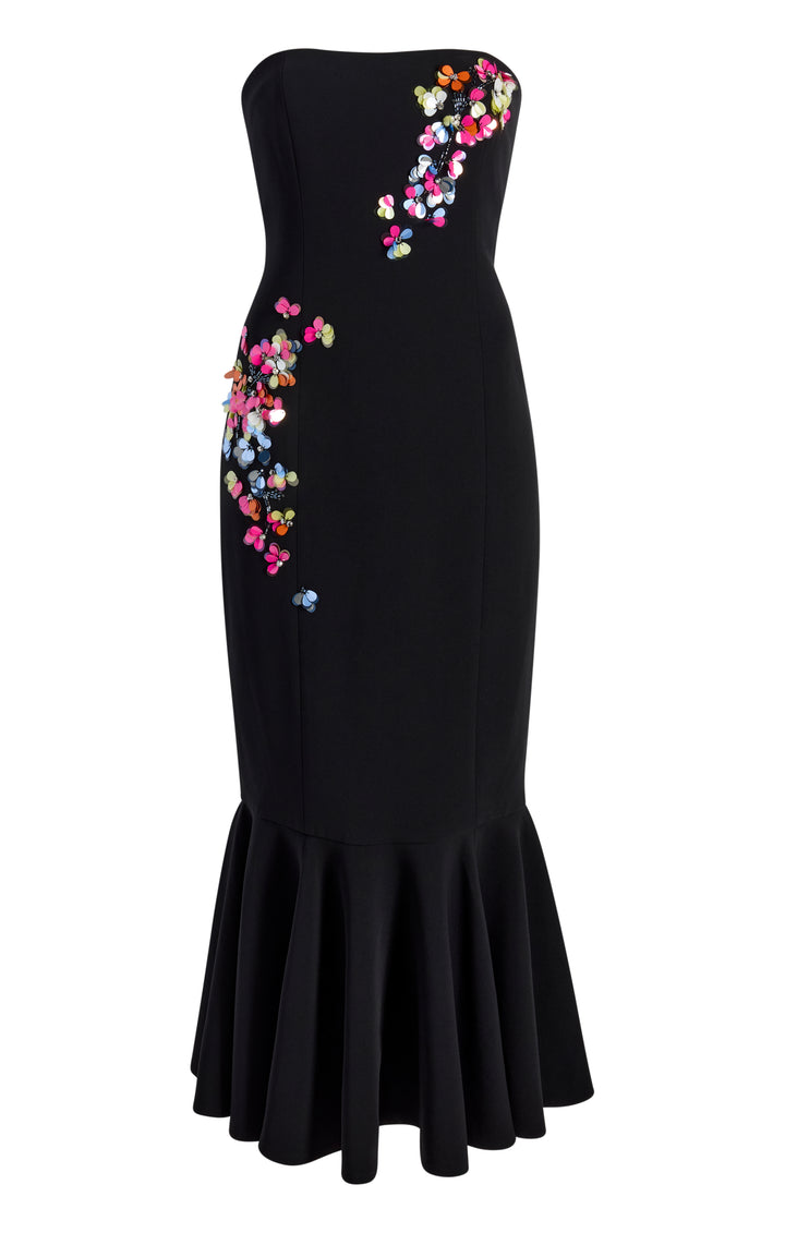 Mid-Length Asymmetric Pleated Skirt Black Tulle | DIOR