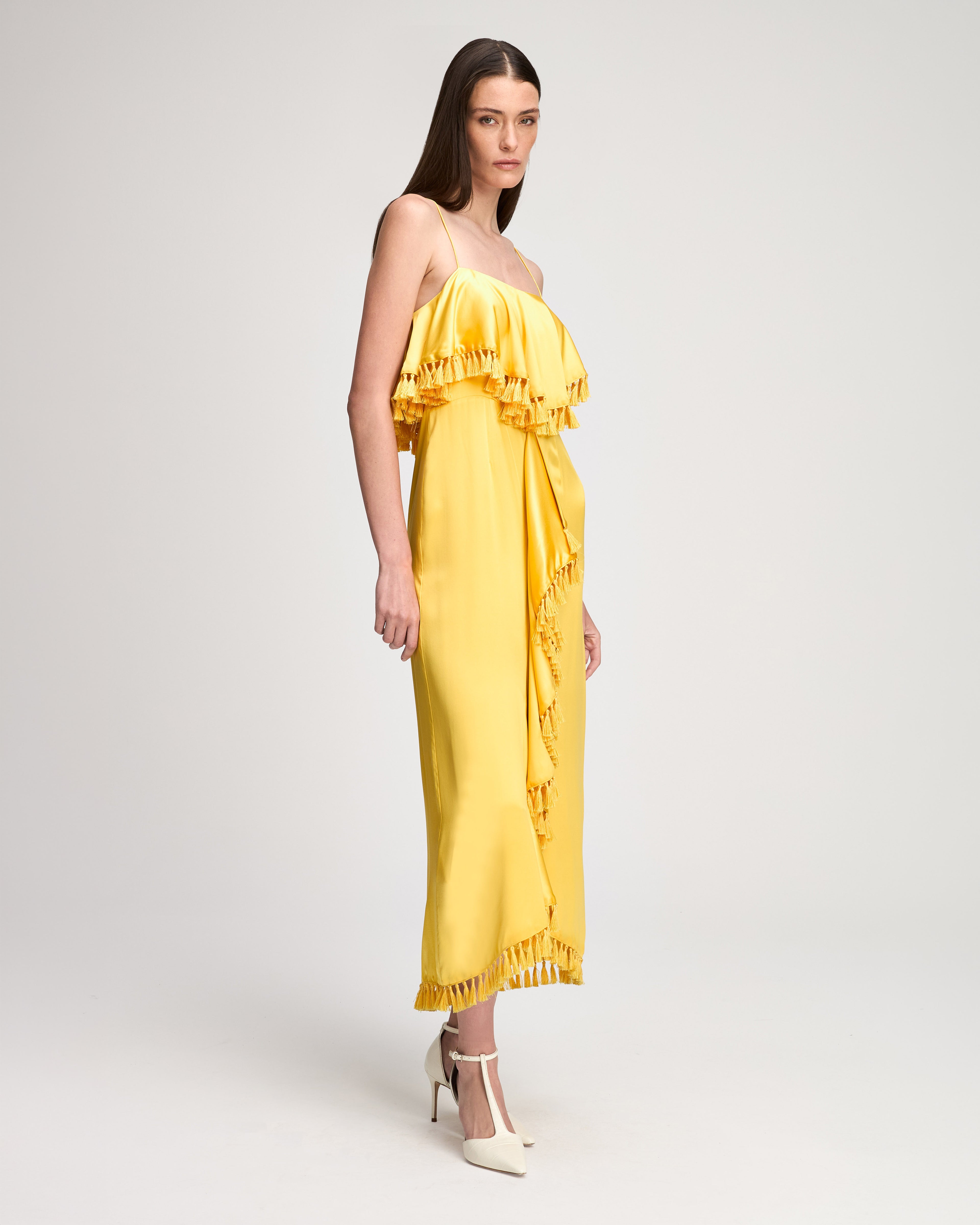 Cinq A Sept Women's Luma Silk Dress - Yellow - Size 6