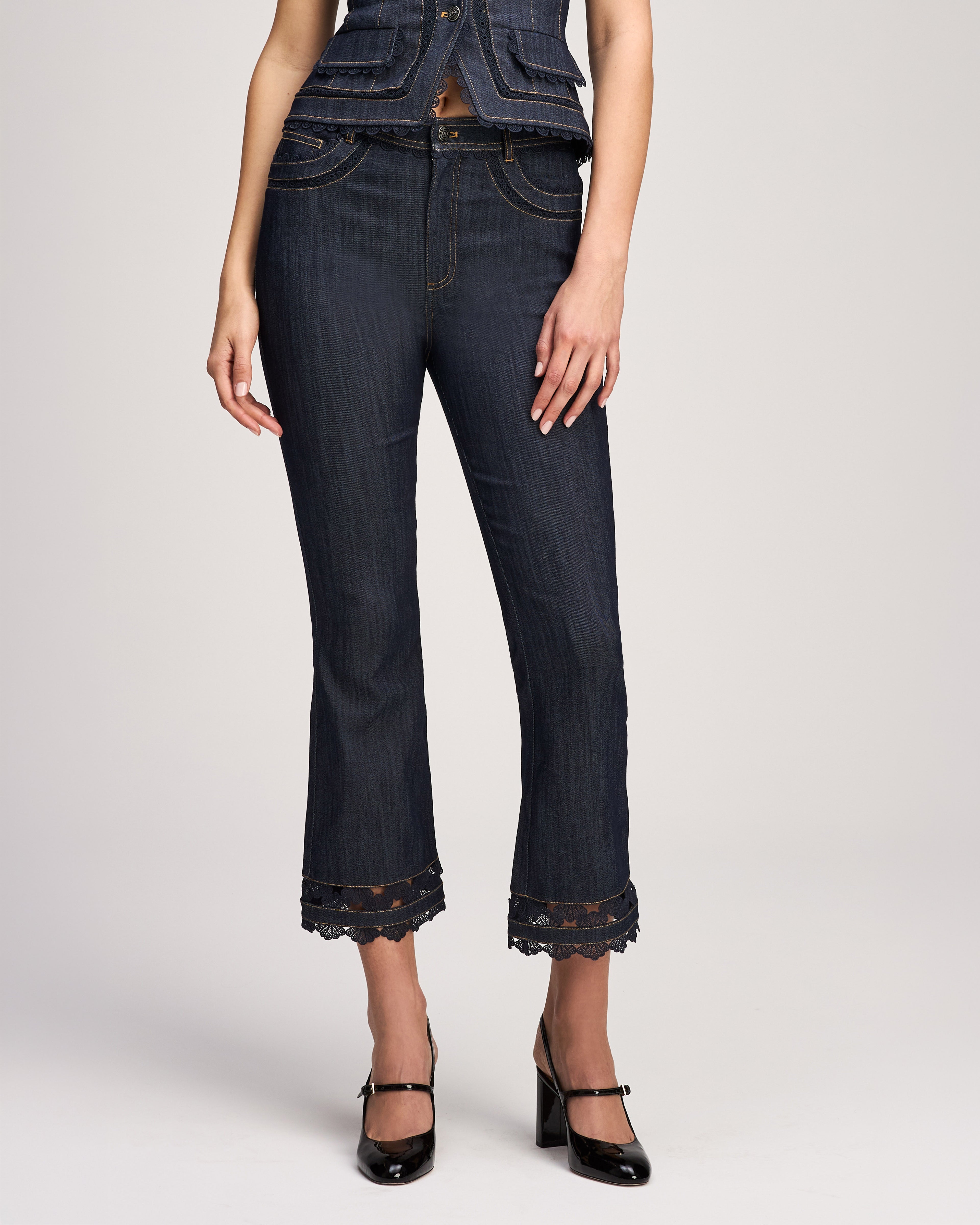 Guipure Lace Cropped Stevie Jeans
