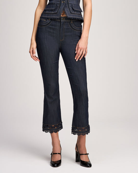 Guipure Lace Cropped Stevie Jeans