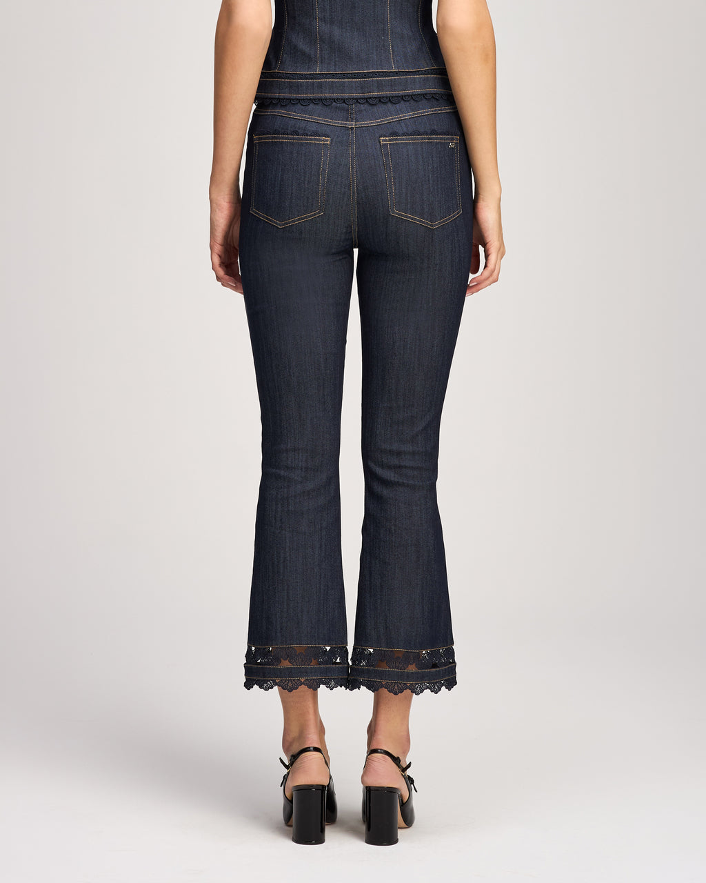 Guipure Lace Cropped Stevie Jeans