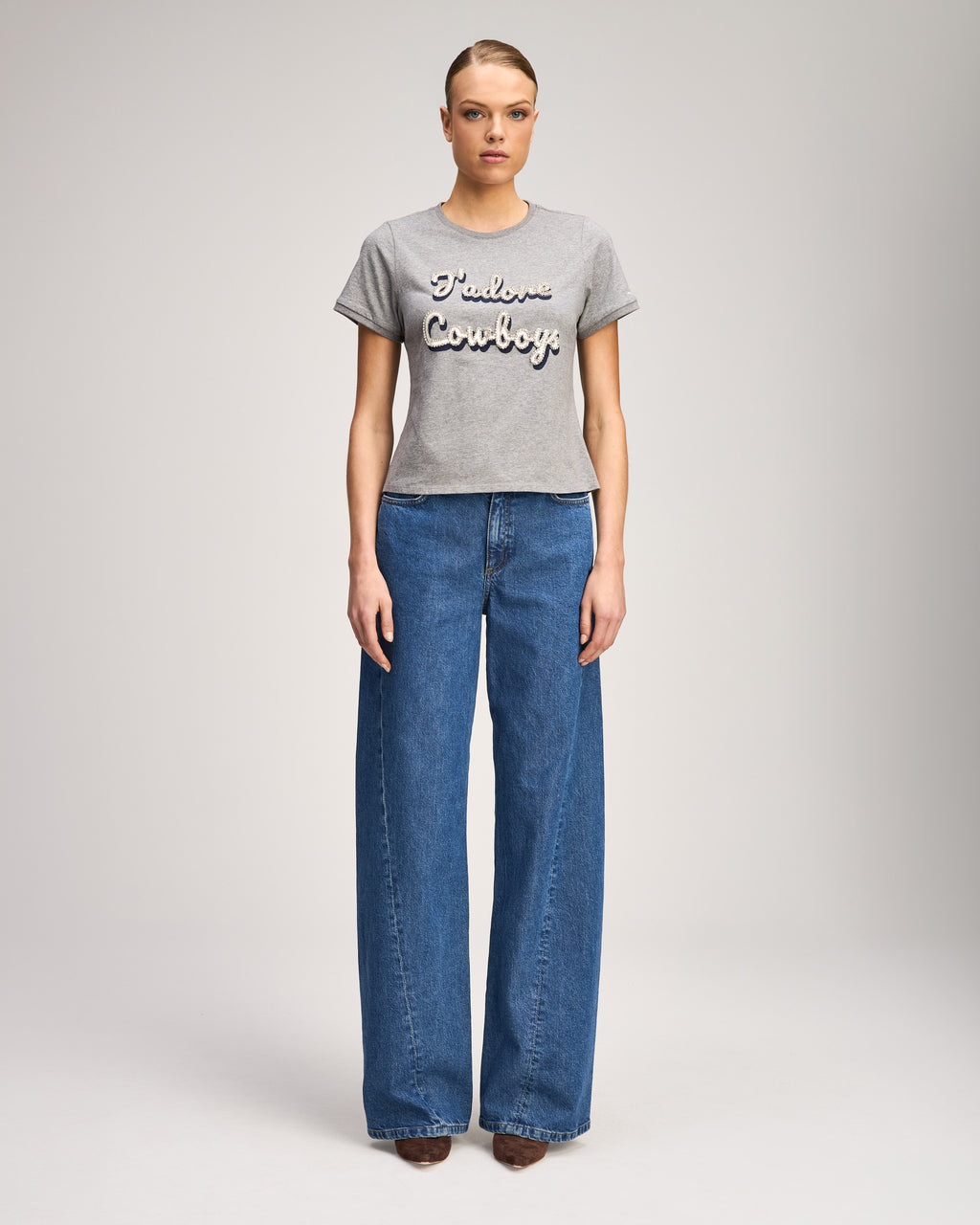 Jadore Cowboys Shrunken Tee