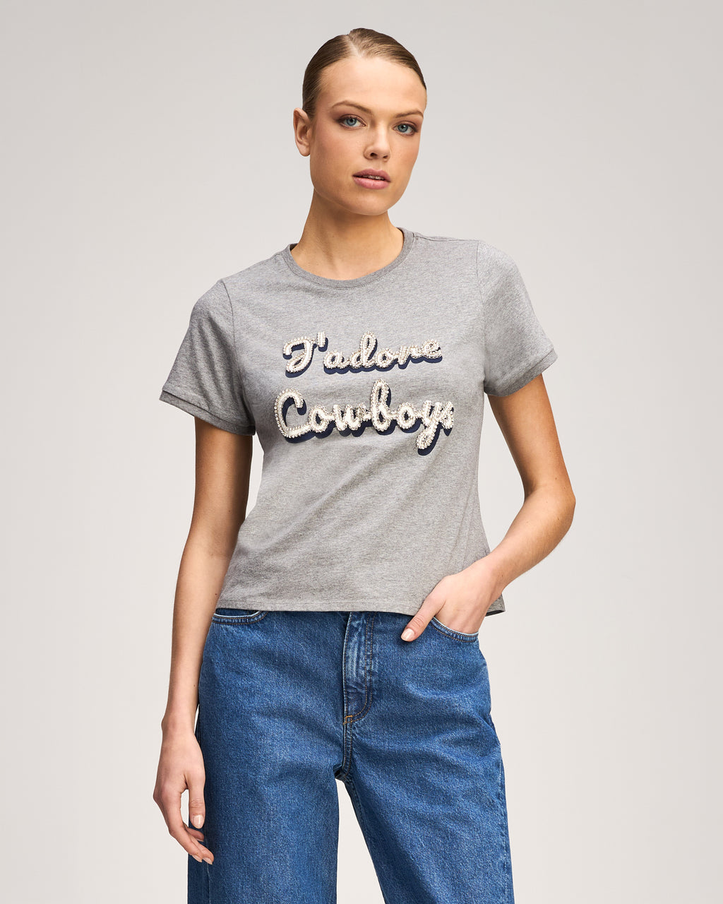 Jadore Cowboys Shrunken Tee