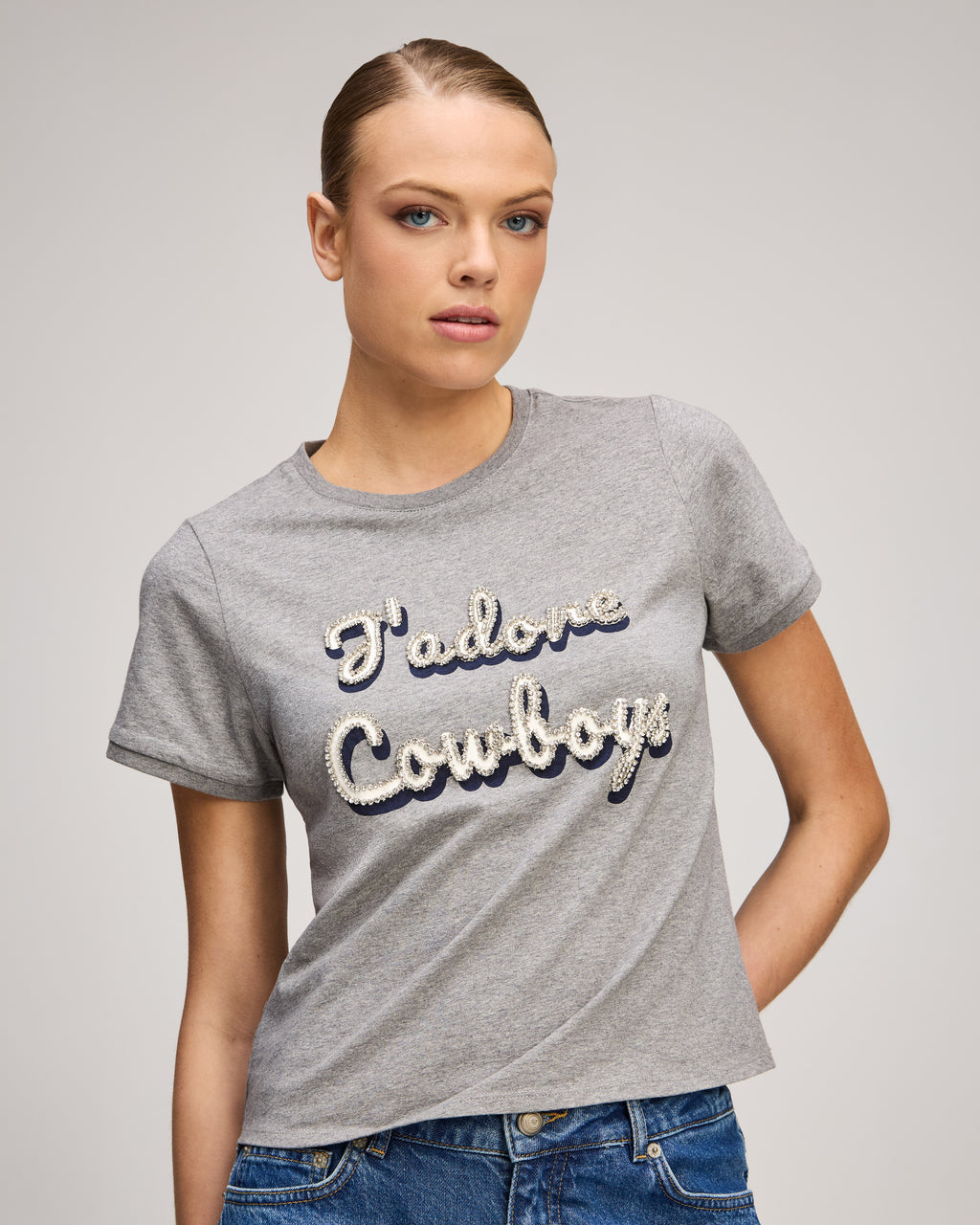Jadore Cowboys Shrunken Tee