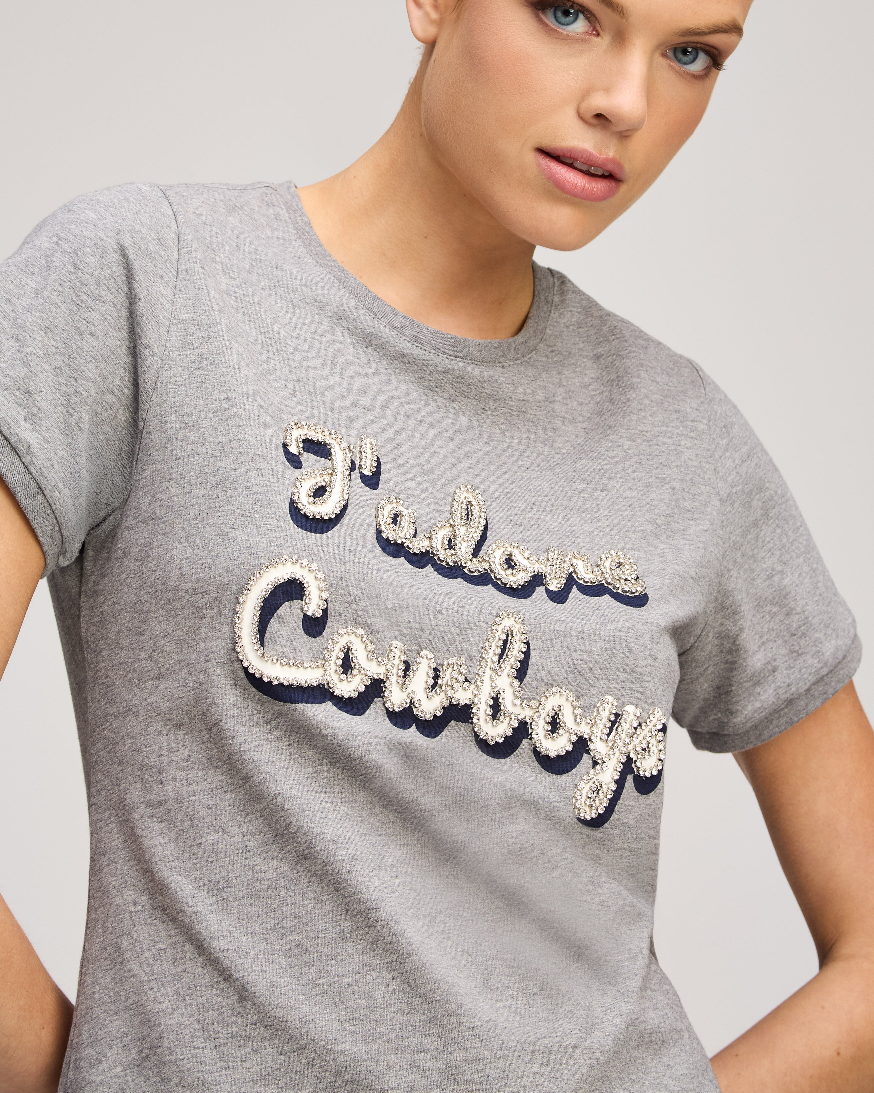 Jadore Cowboys Shrunken Tee