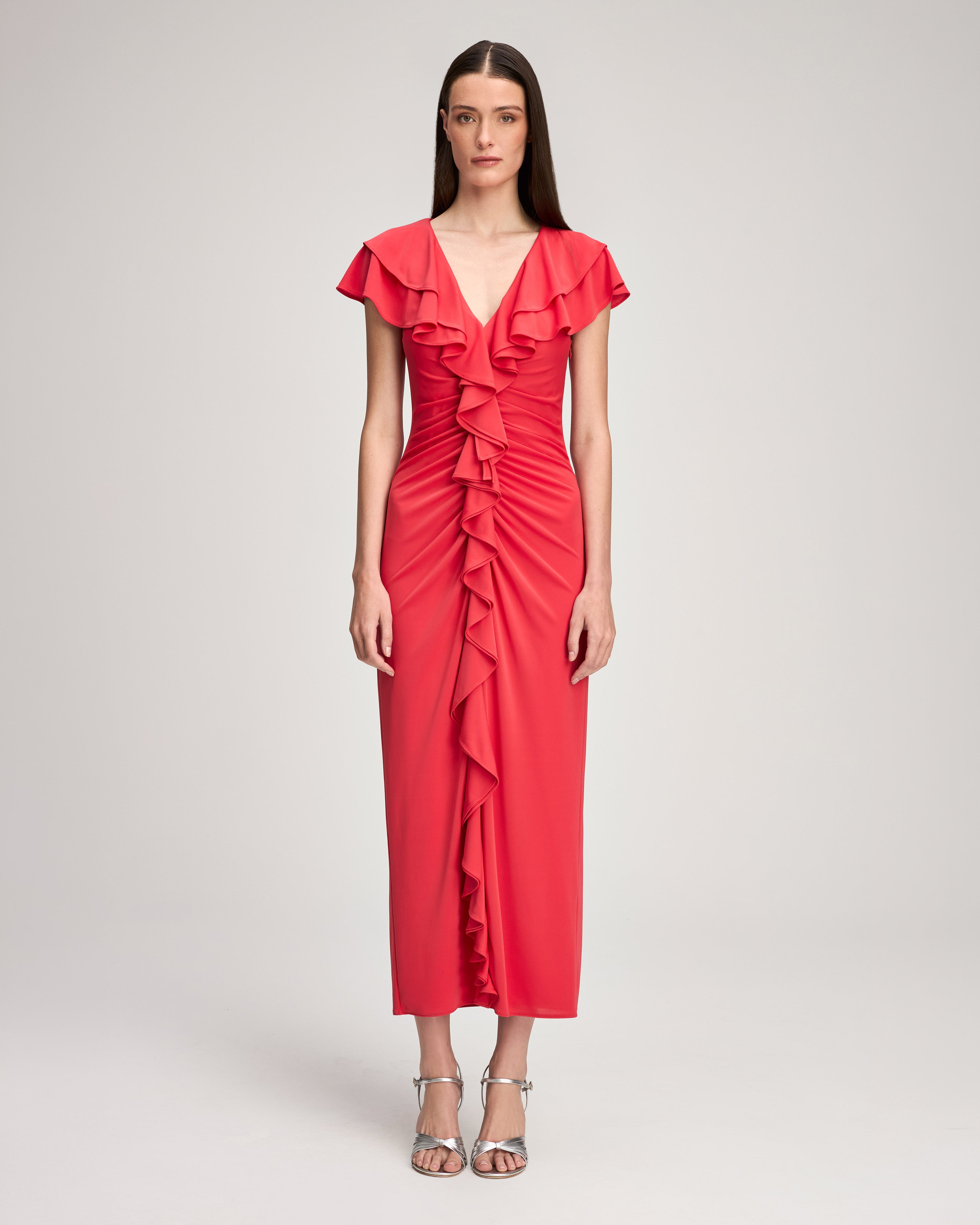 Cinq A Sept Women's Tallis Ruffled Dress - Red - Size 8