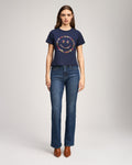Wildflower Embroidery Smiley Shrunken Tee