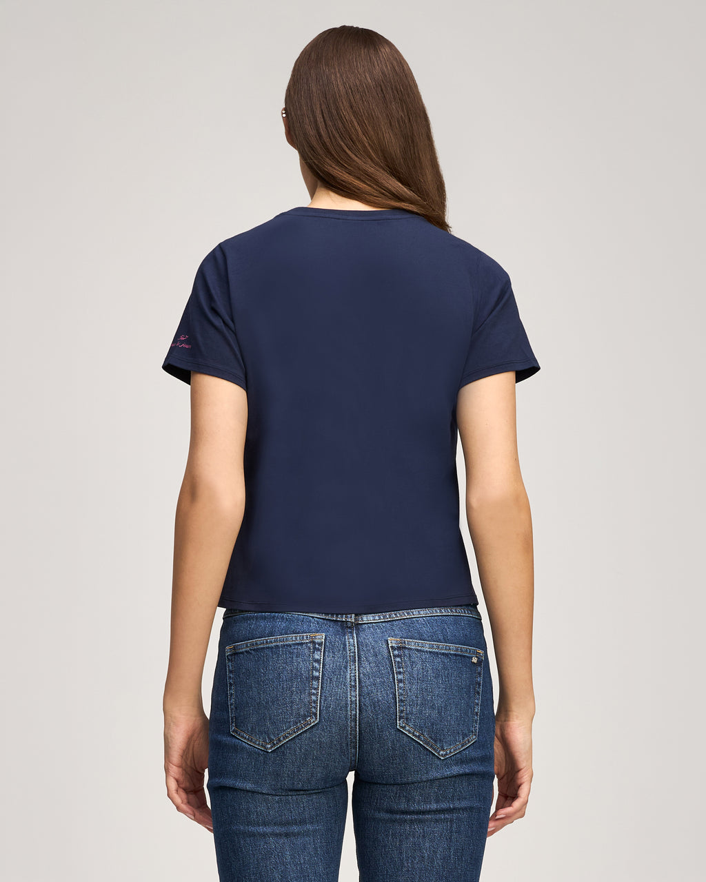 Wildflower Embroidery Smiley Shrunken Tee