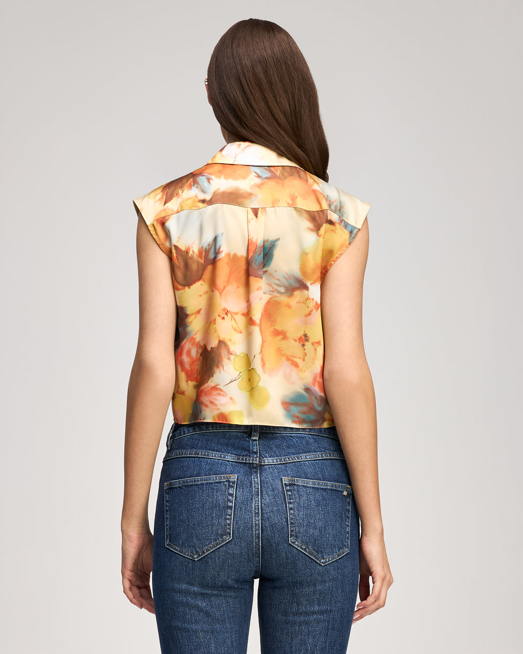 Watercolor Floral Sleeveless Marianna Top