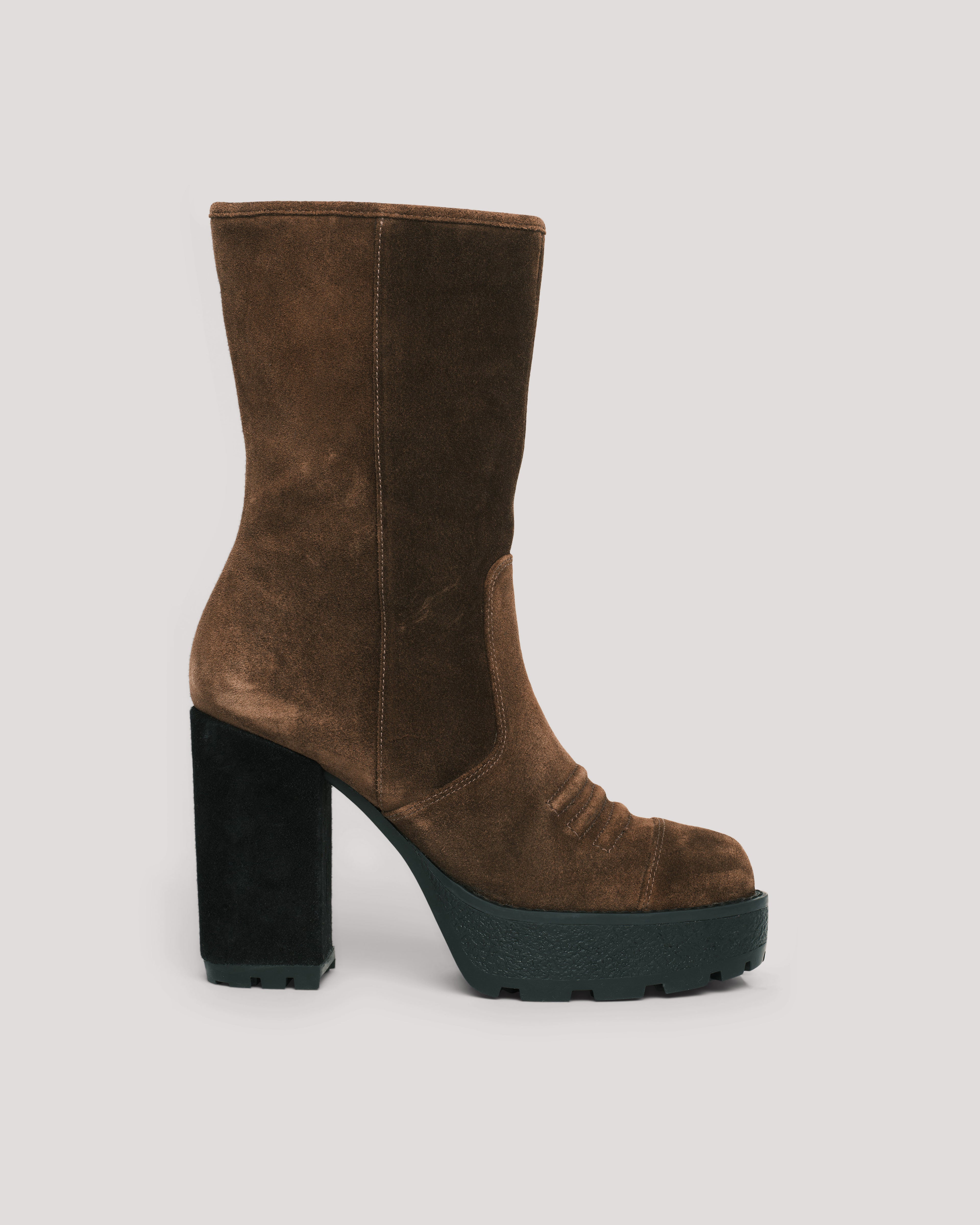 Marley Suede Lug Sole Platform Boot