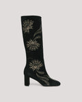 Dani Embroidered Suede Heel Boot