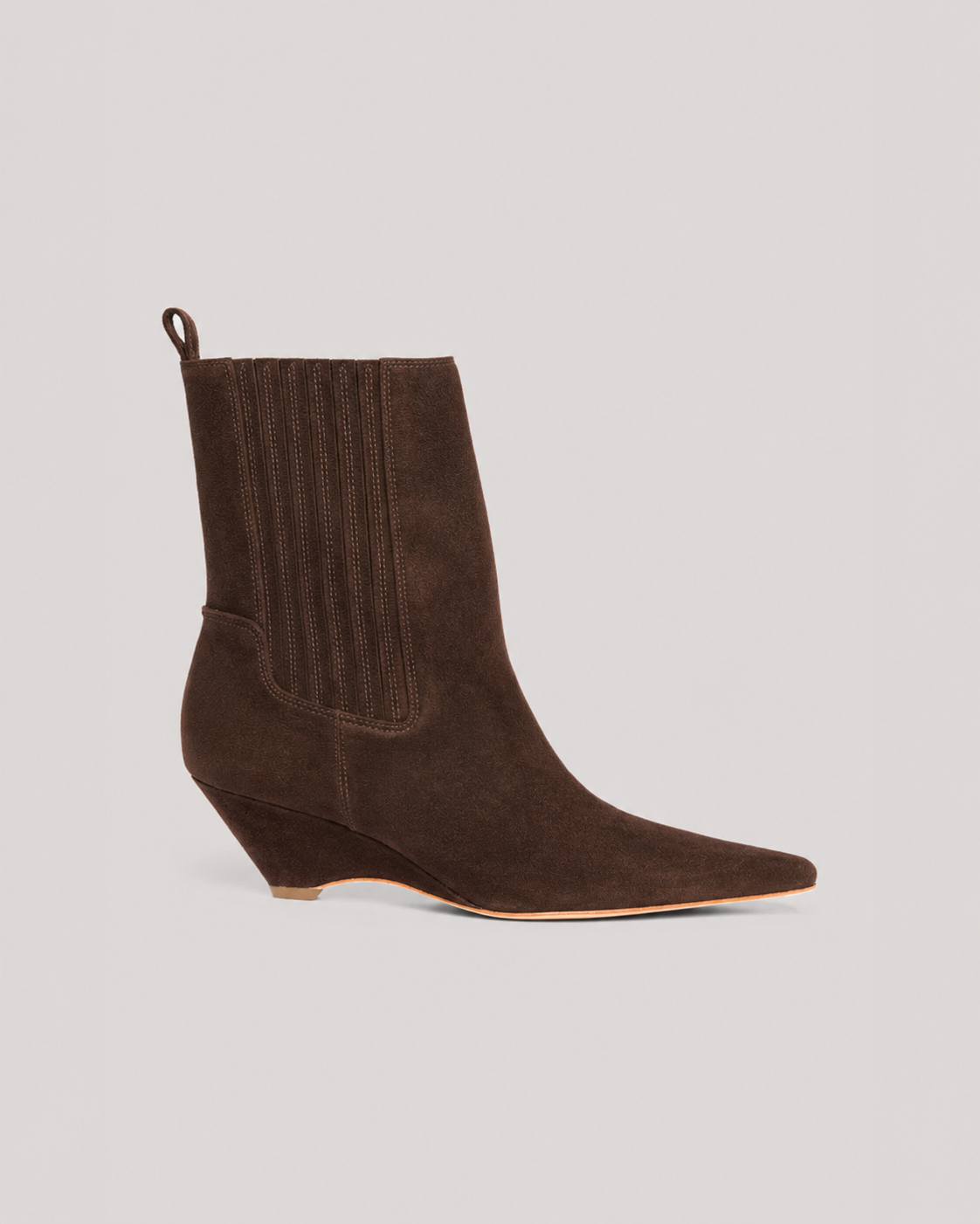 Parker Curved Wedge Suede Chelsea Boot