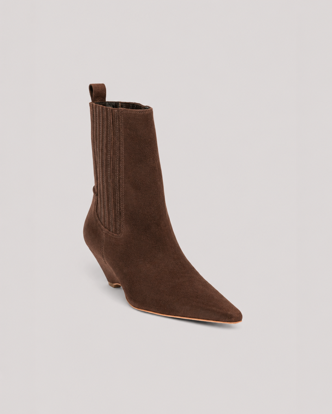 Parker Curved Wedge Suede Chelsea Boot