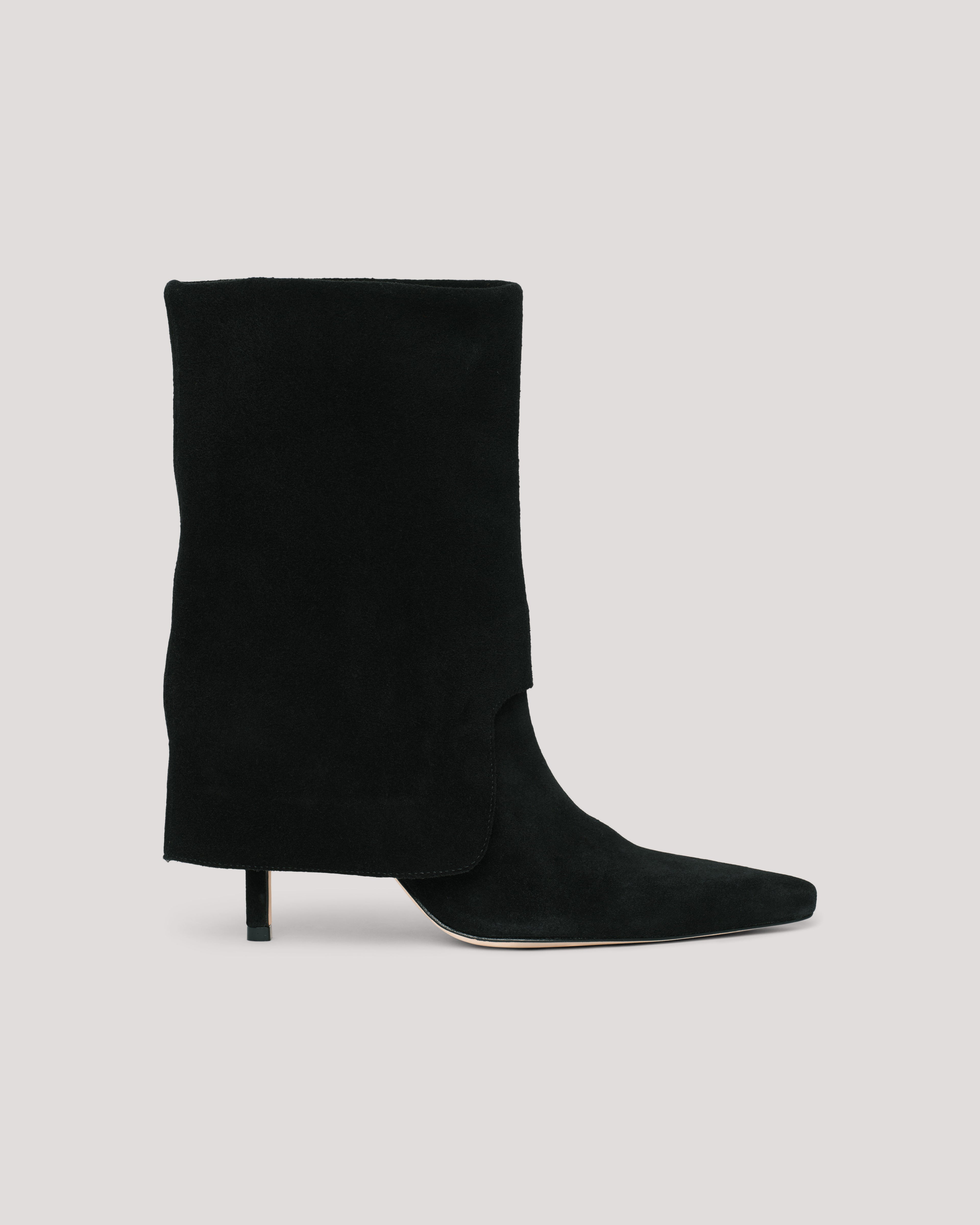Anita Fold Over Suede Ankle Bootie