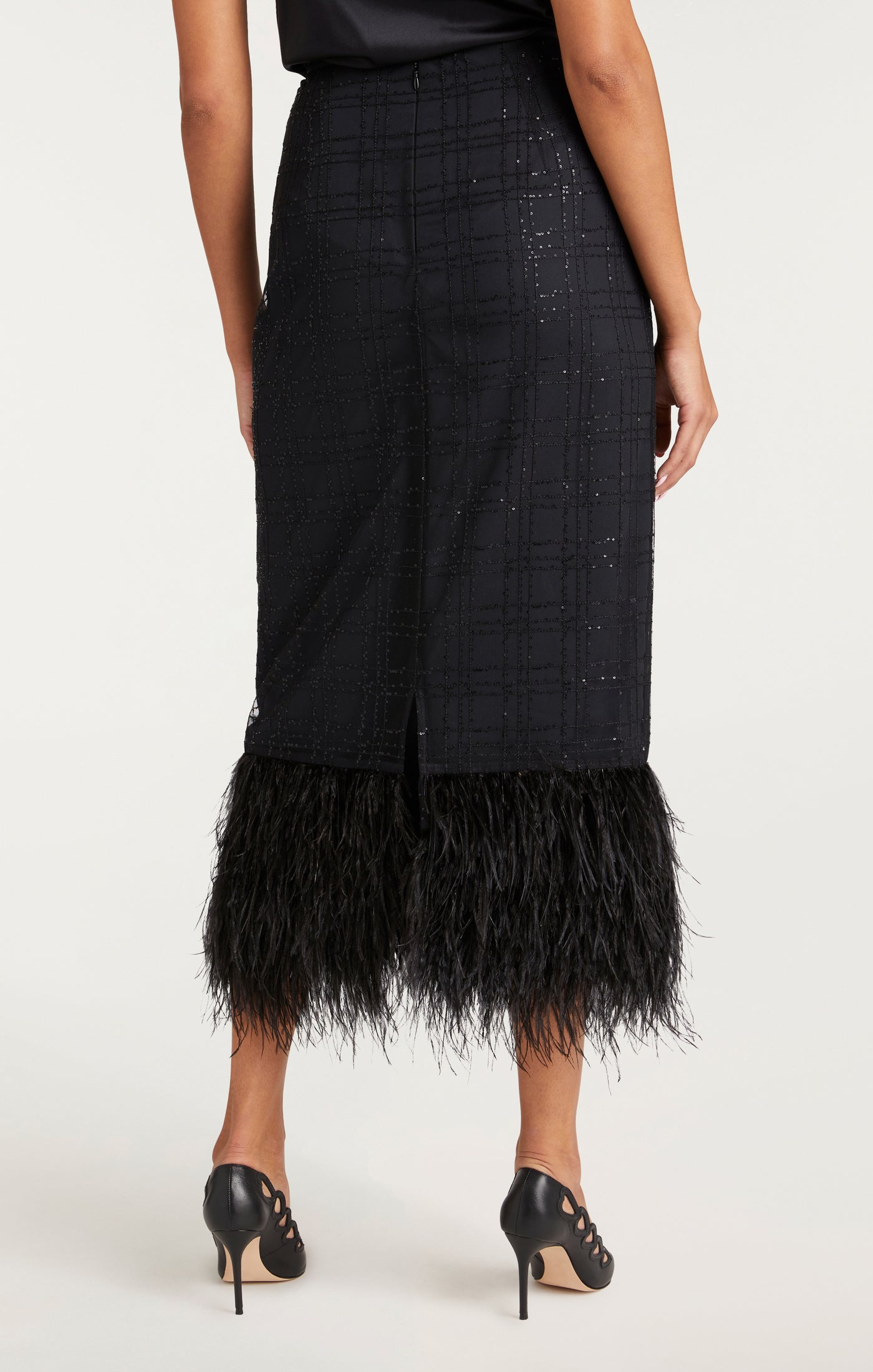 Sequin Plaid Charisse Skirt