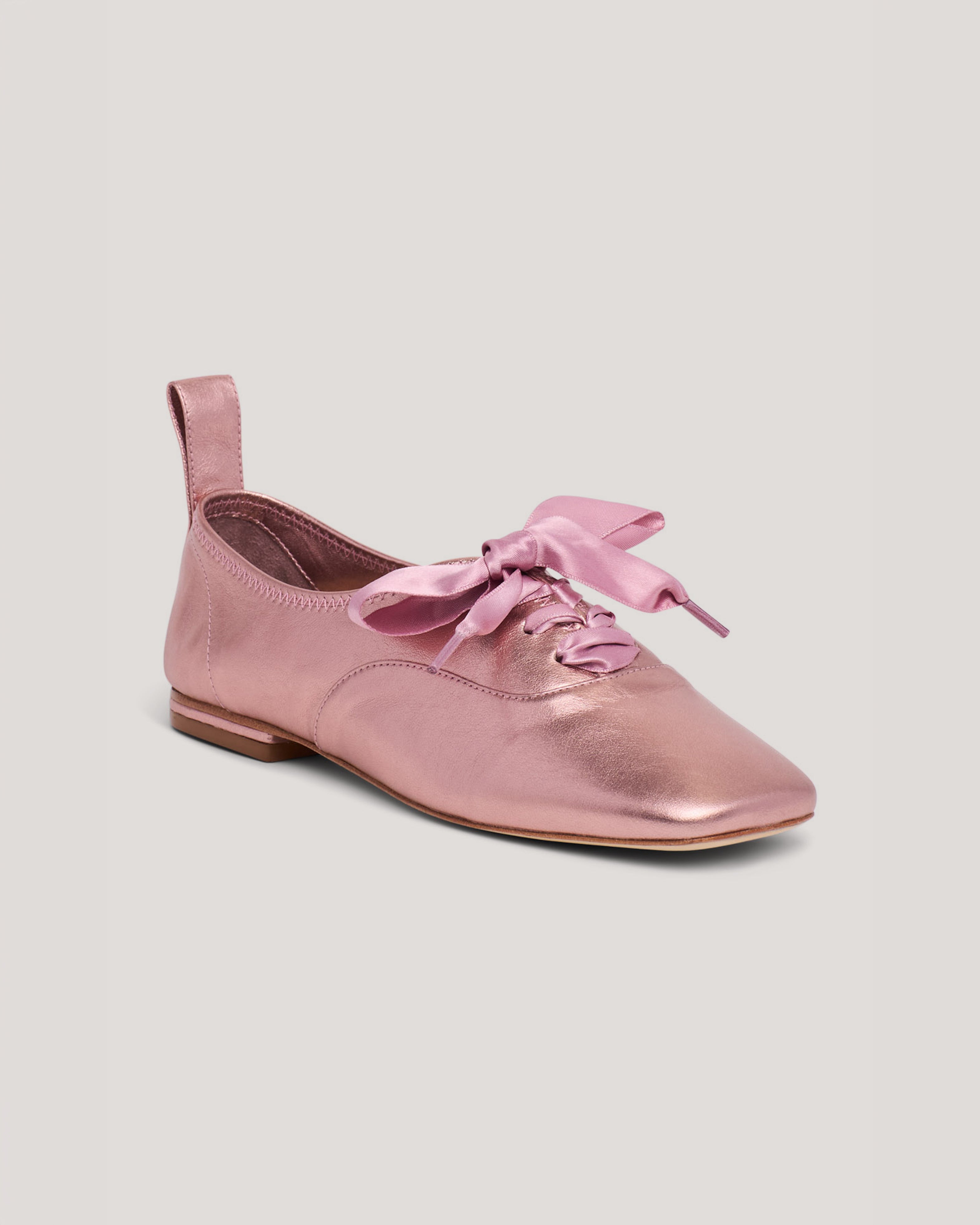 Christina Lace Up Metallic Oxford