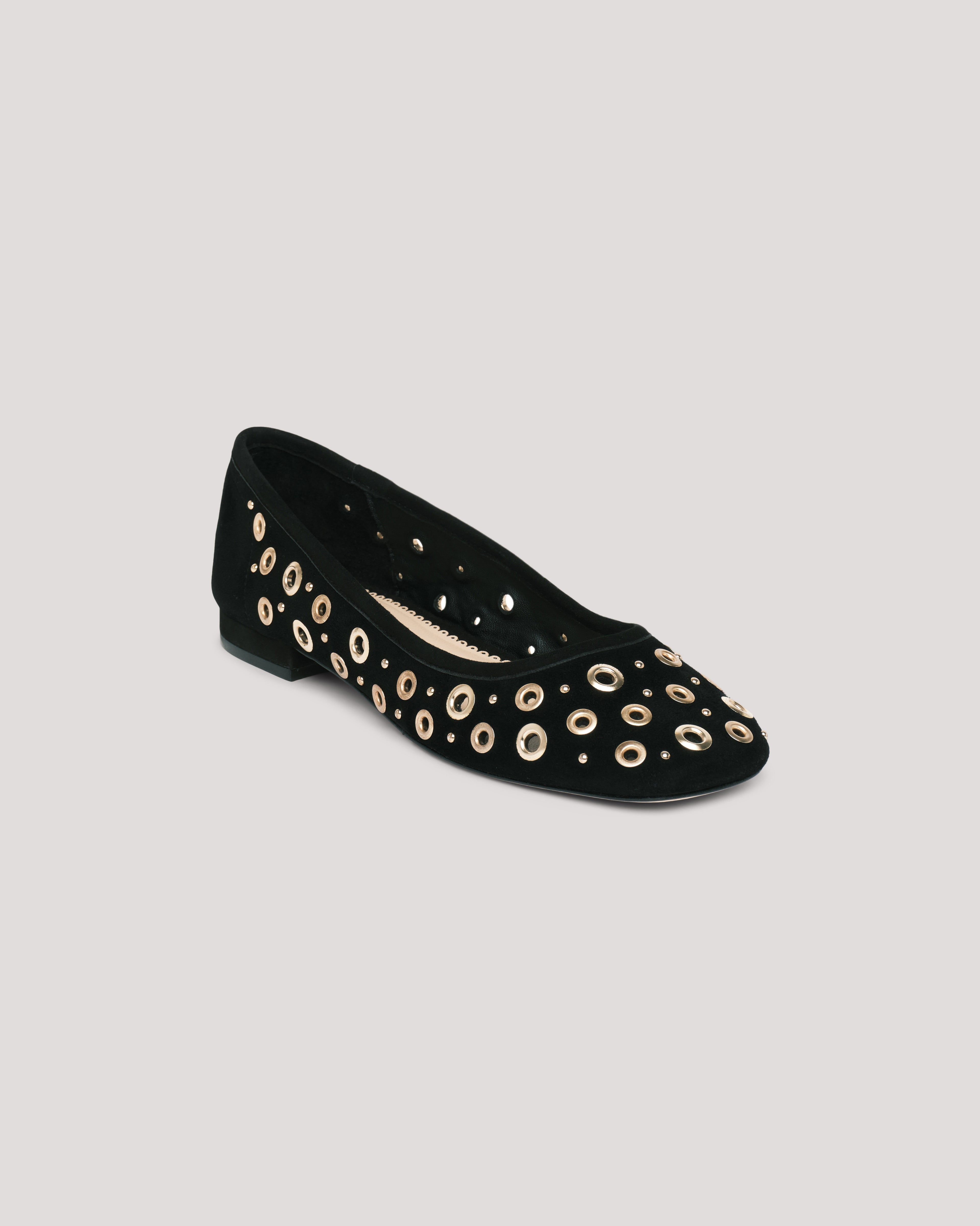 Ivy Mixed Hardware Ballet Flat