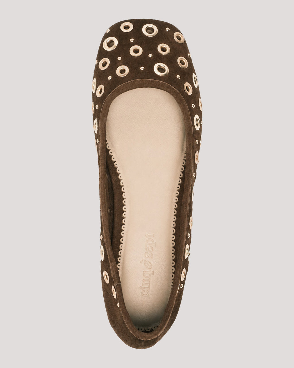 Ivy Mixed Hardware Ballet Flat