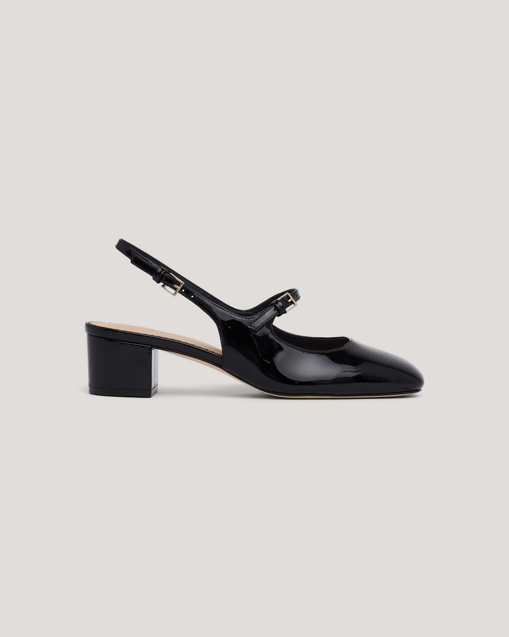 Diana Patent Slingback Block Heel