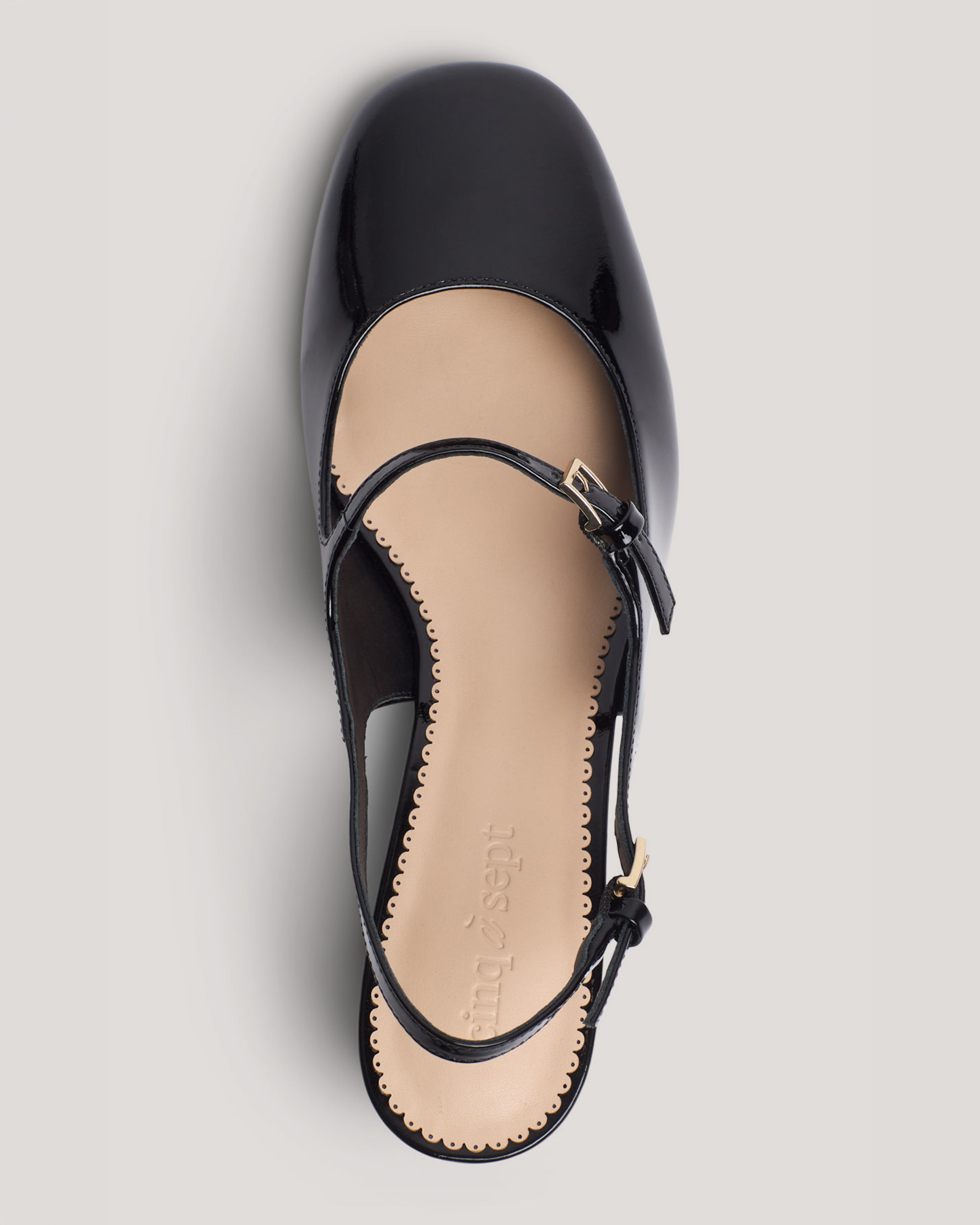 Diana Patent Slingback Block Heel