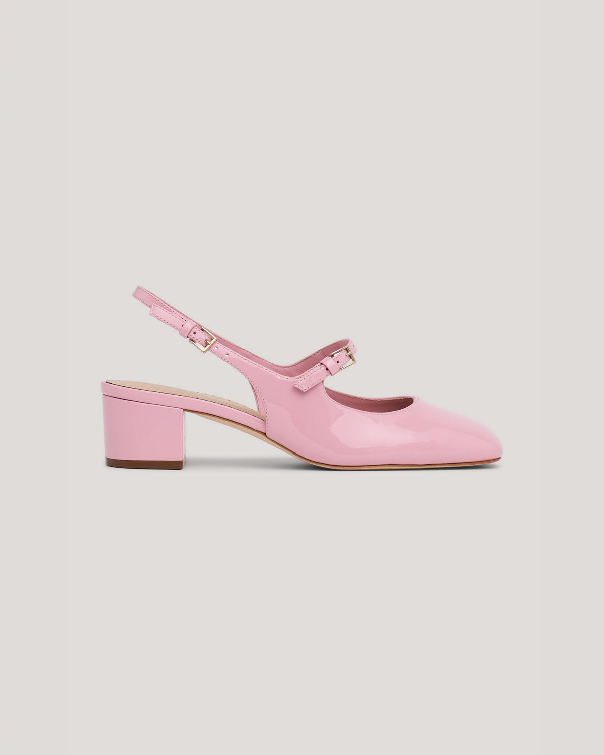 Diana Patent Slingback Block Heel