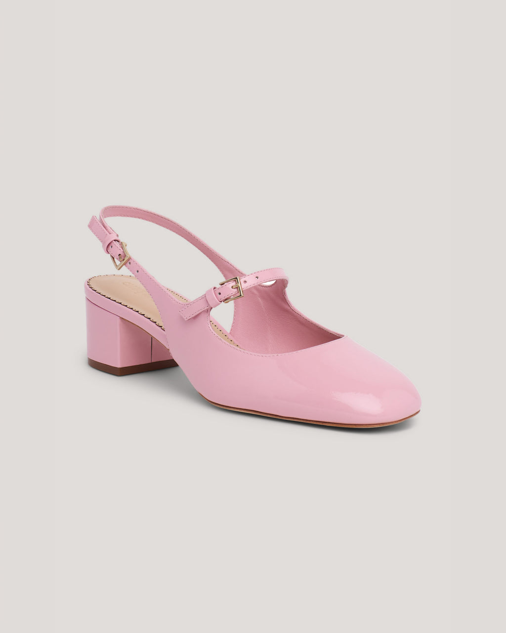 Diana Patent Slingback Block Heel