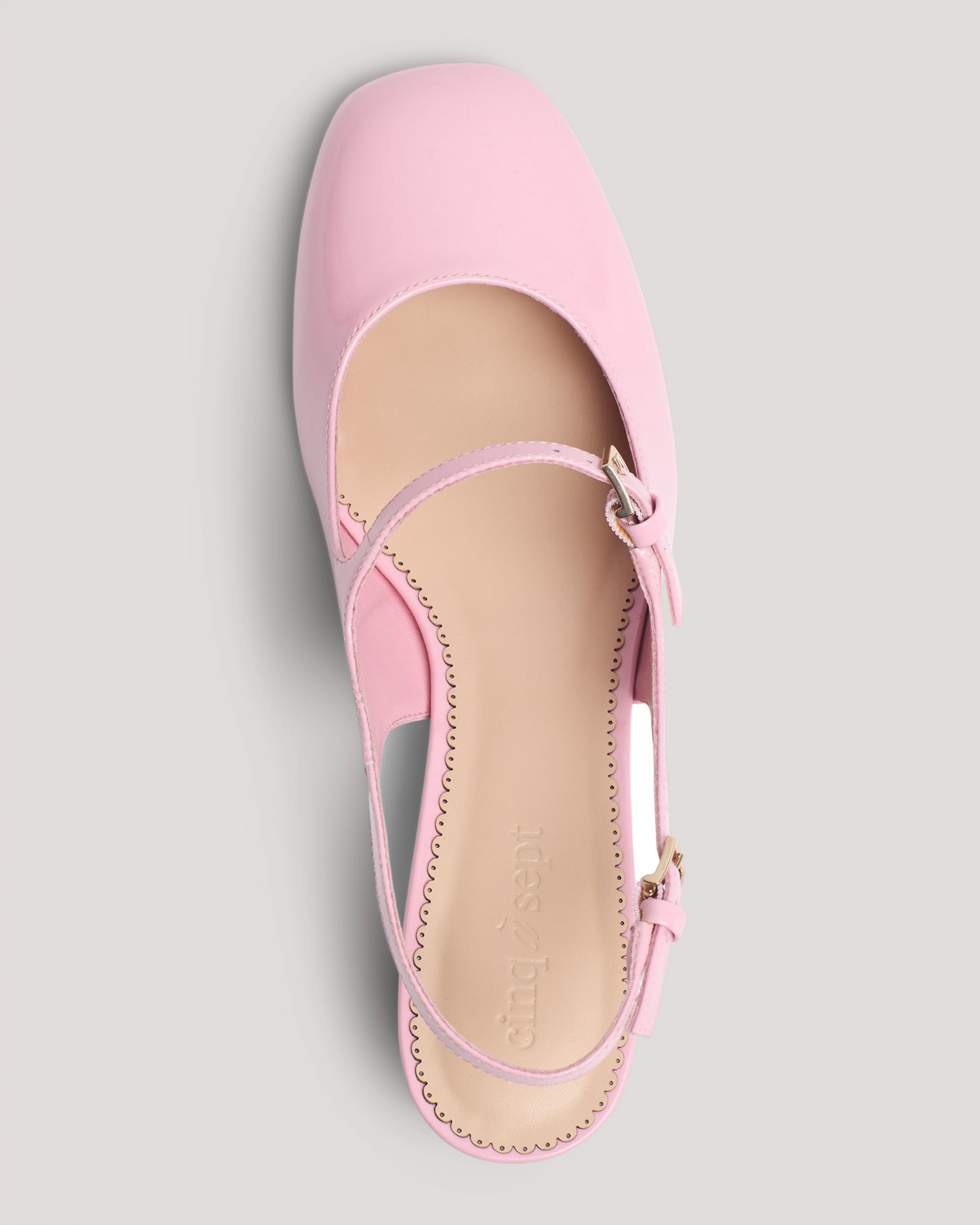 Diana Patent Slingback Block Heel
