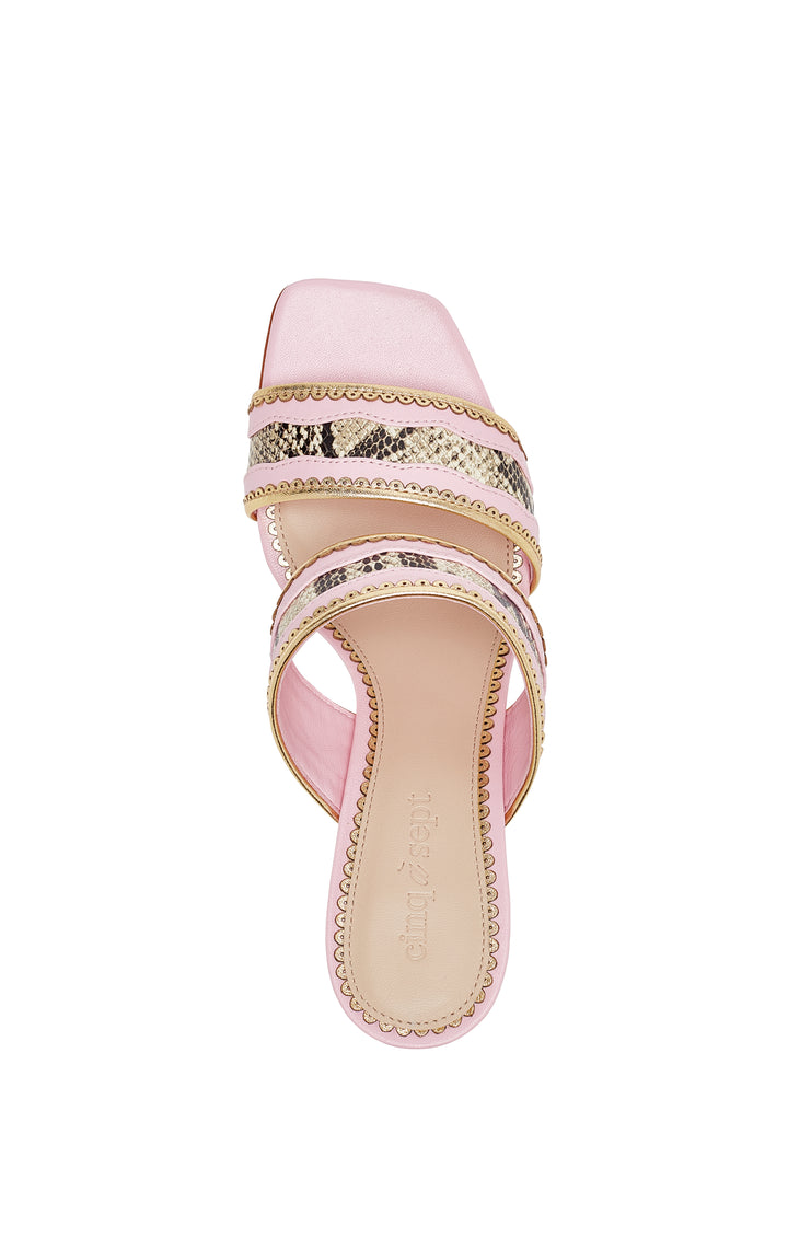 サンダル・ミュール [HYDROGEN] W's Xenon Rosy (Pink) R6574 Rosalie Metallic Snake Sandal – Cinq à Sept