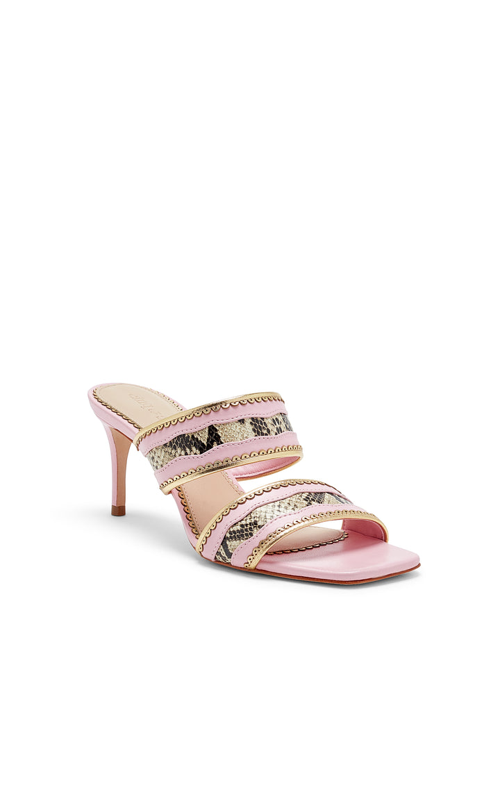 Rosalie Metallic Snake Sandal – Cinq à Sept