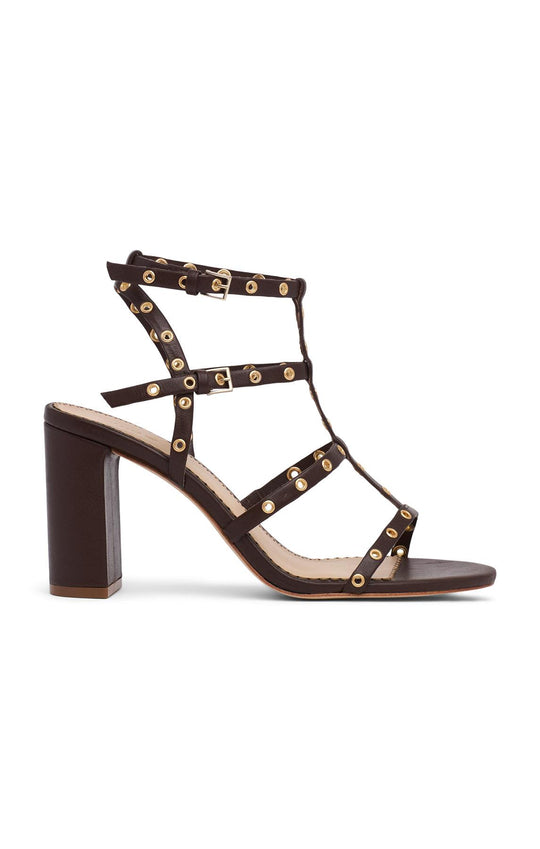 Maisie Strappy Grommet Block Heel
