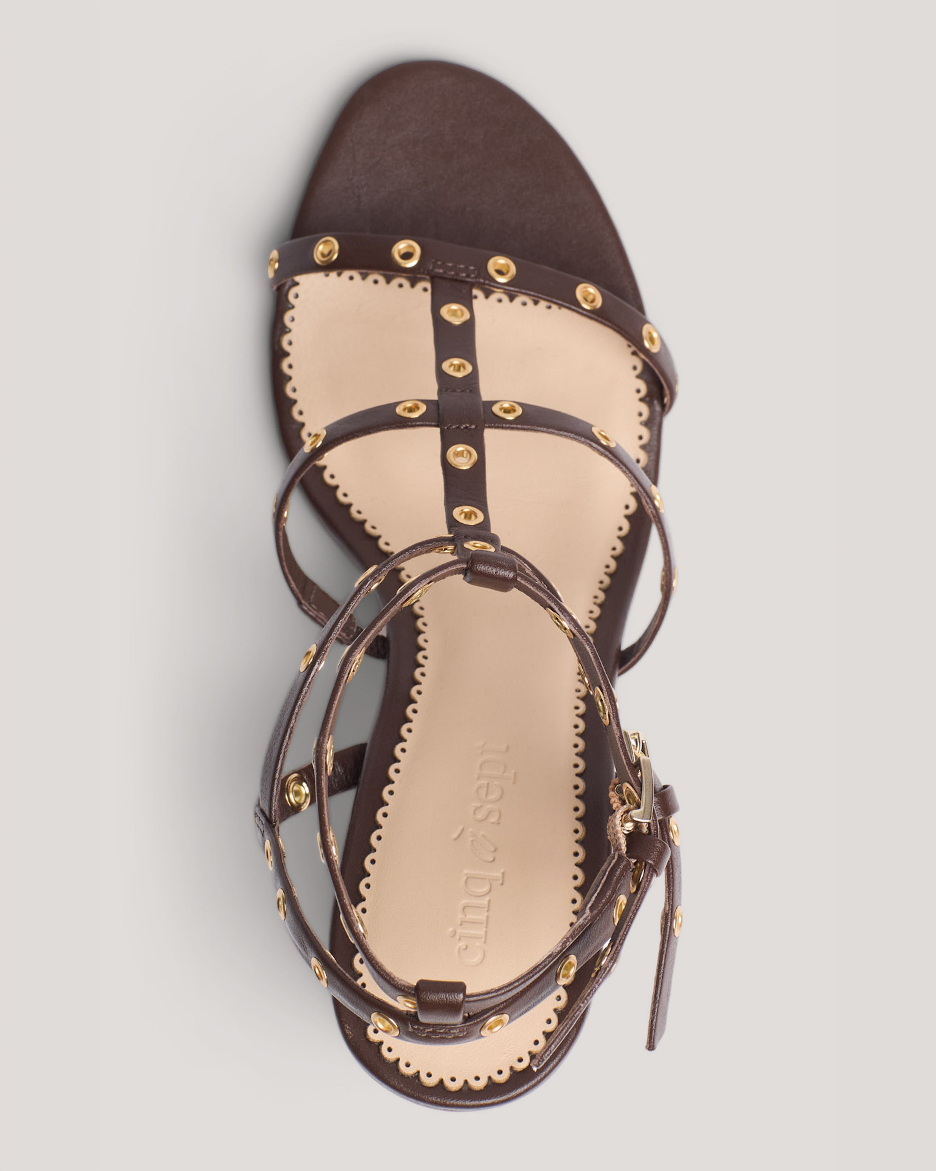 Maisie Strappy Grommet Block Heel