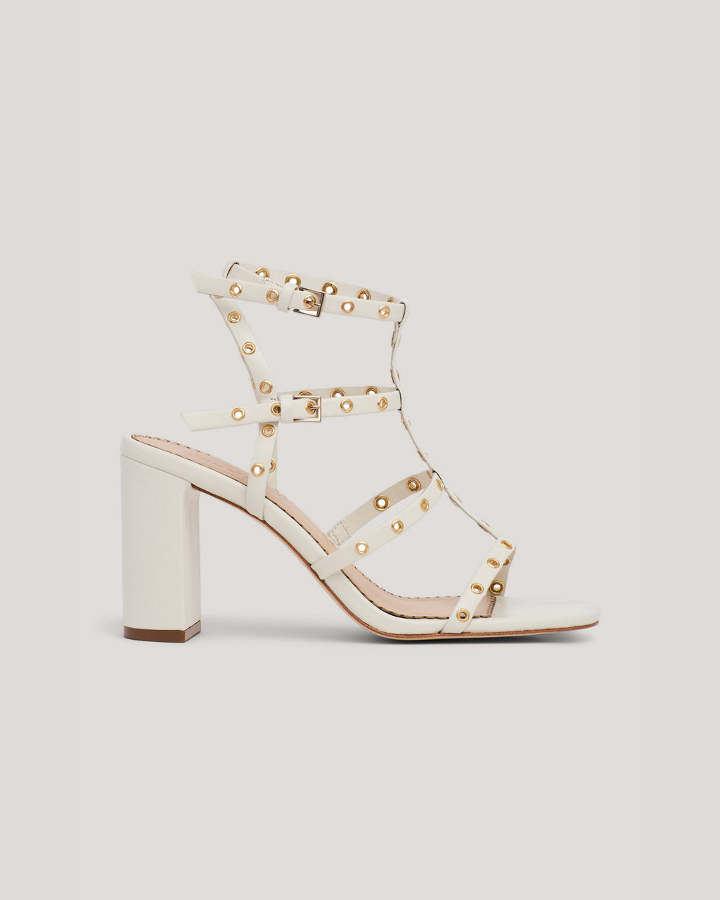 Maisie Strappy Grommet Block Heel