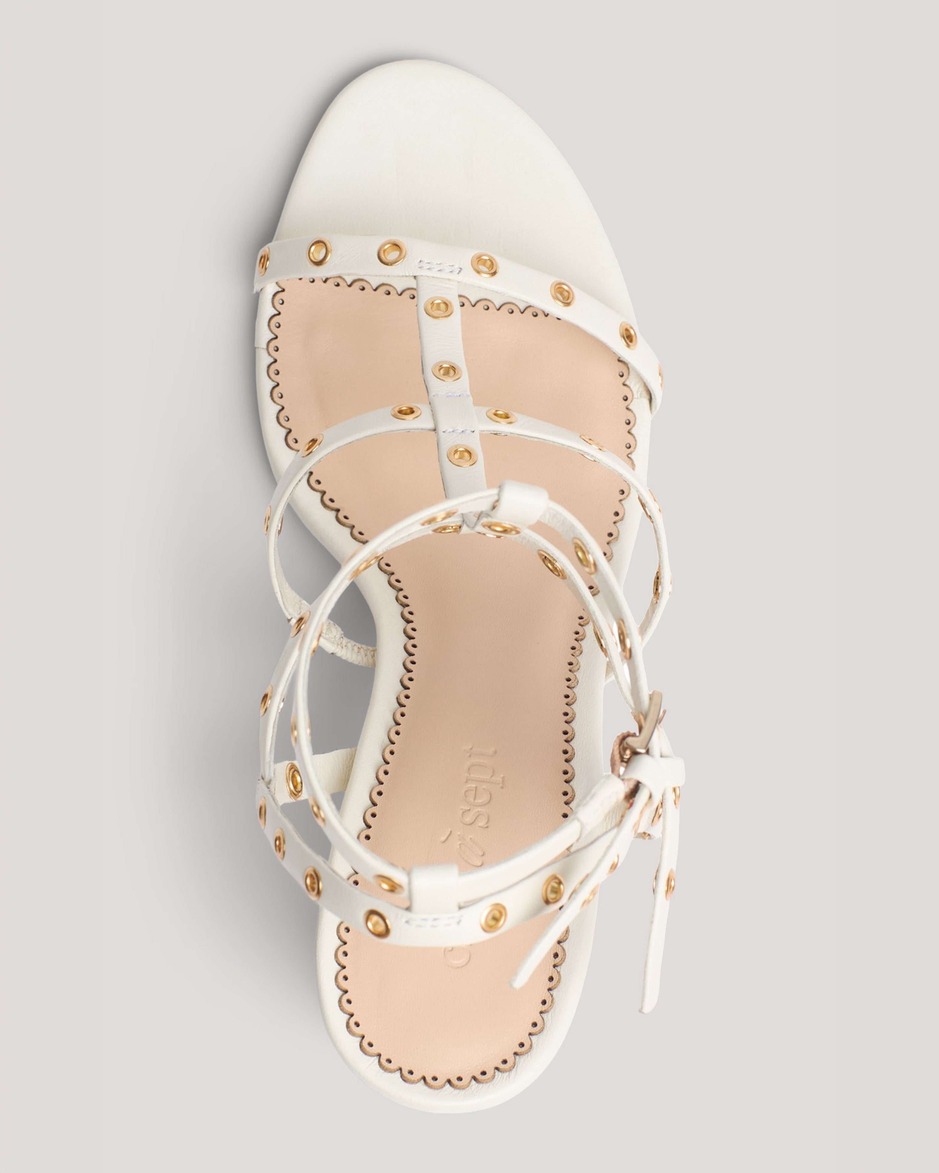 Maisie Strappy Grommet Block Heel