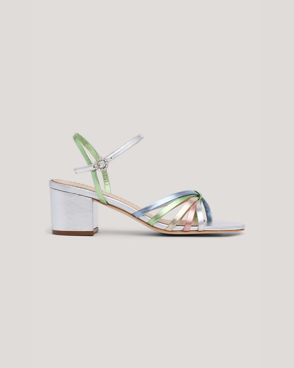 Nicole Strappy Metallic Block