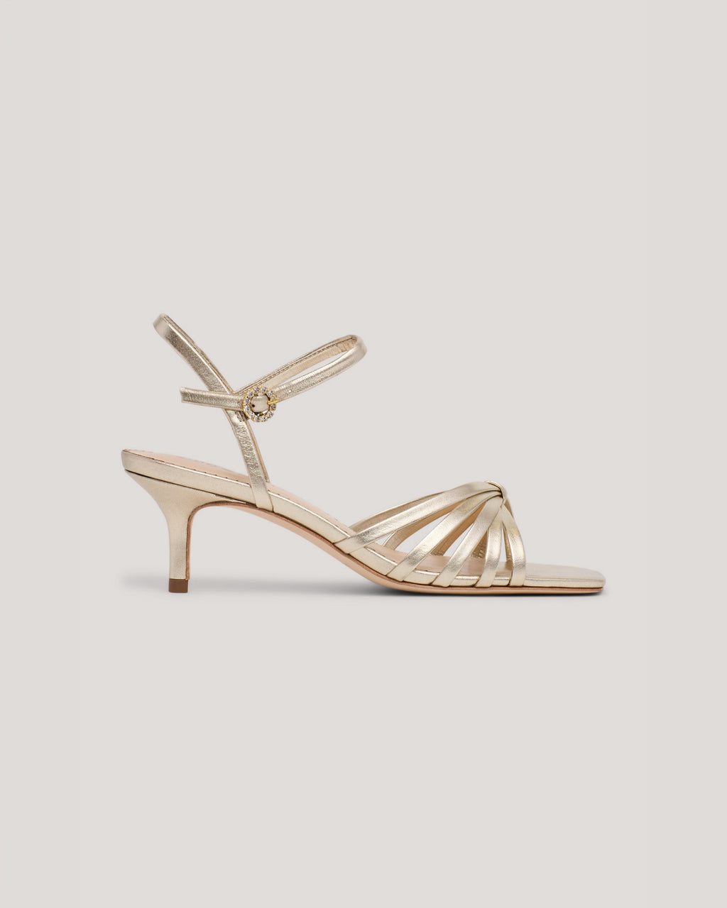 Malia Strappy Metallic Kitten Heel