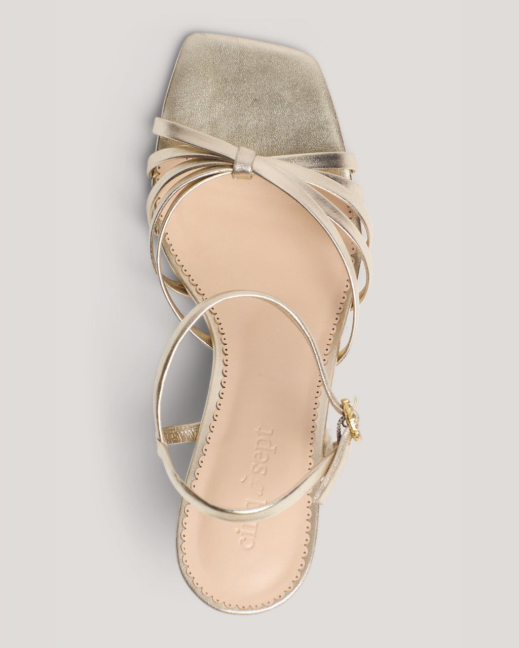 Malia Strappy Metallic Kitten Heel