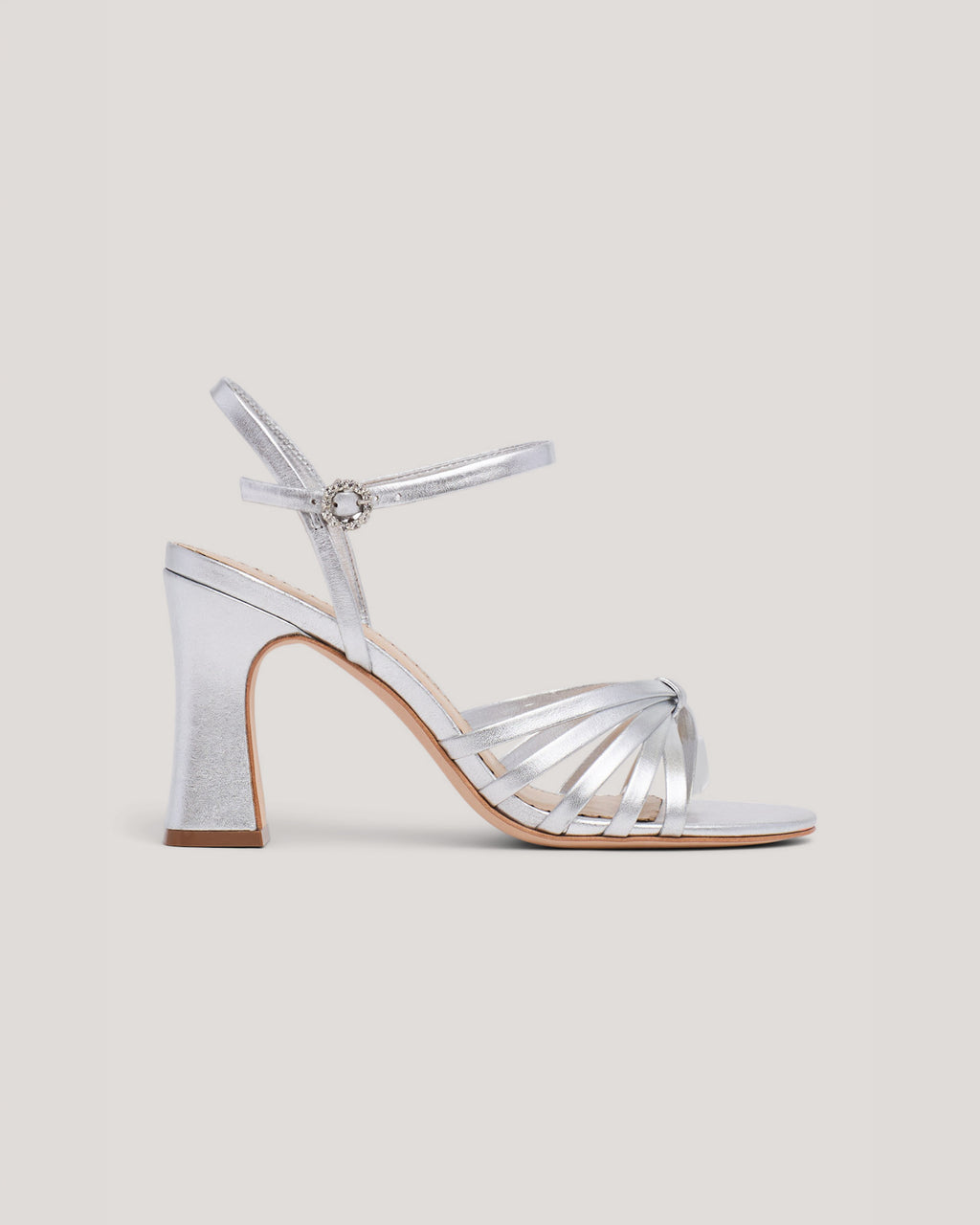 Logan Strappy Metallic Heeled Sandal