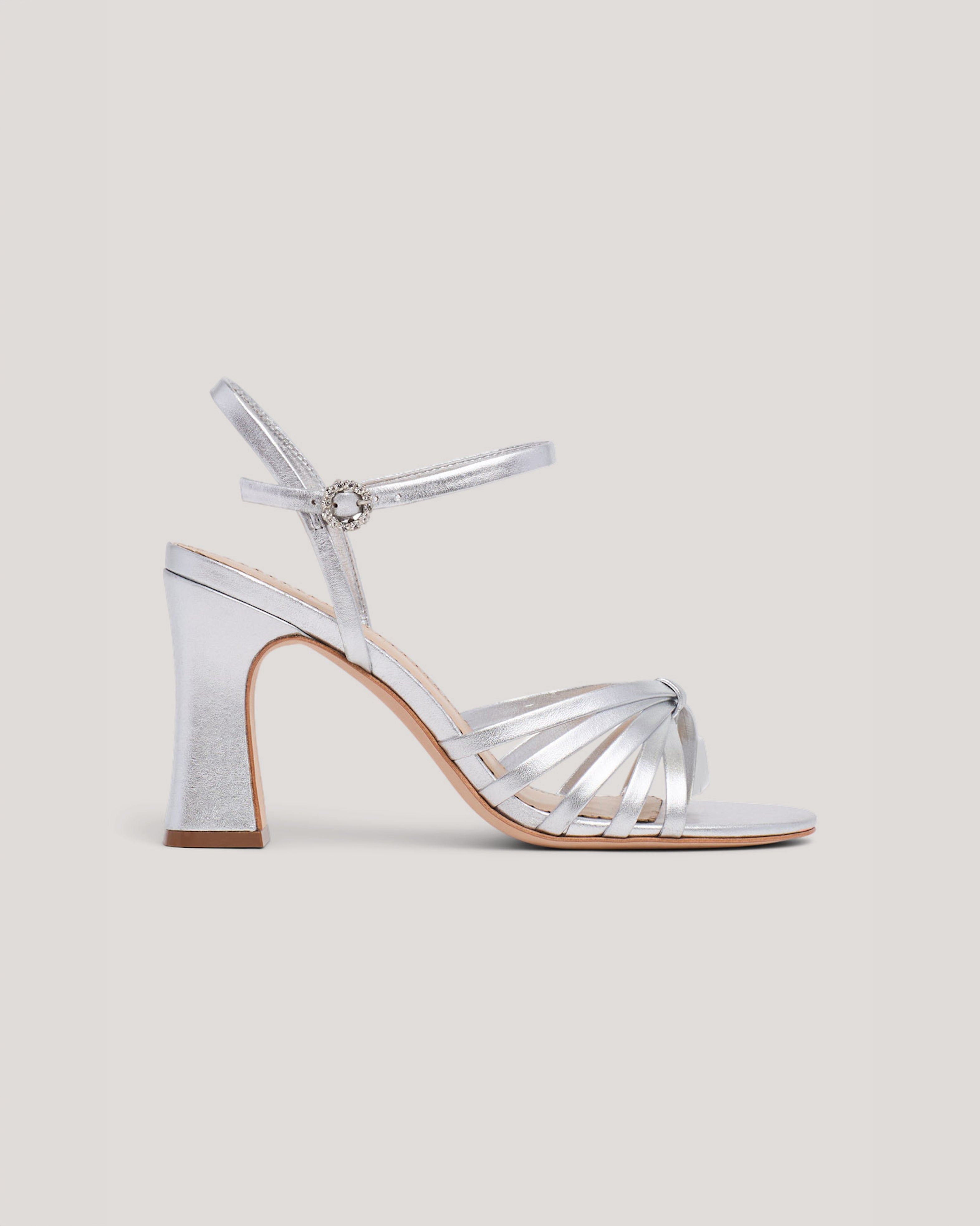 Logan Strappy Metallic Heeled Sandal